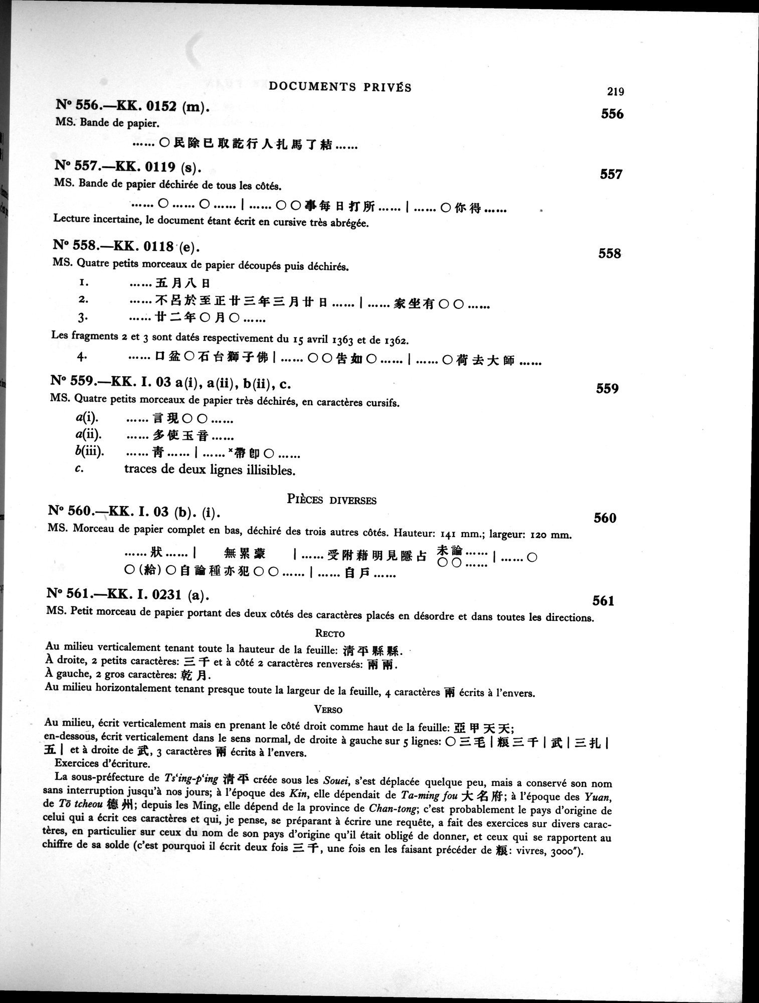 Les documents chinois de la troisième expédition de Sir Aurel Stein en Asie Centrale : vol.1 / Page 235 (Grayscale High Resolution Image)