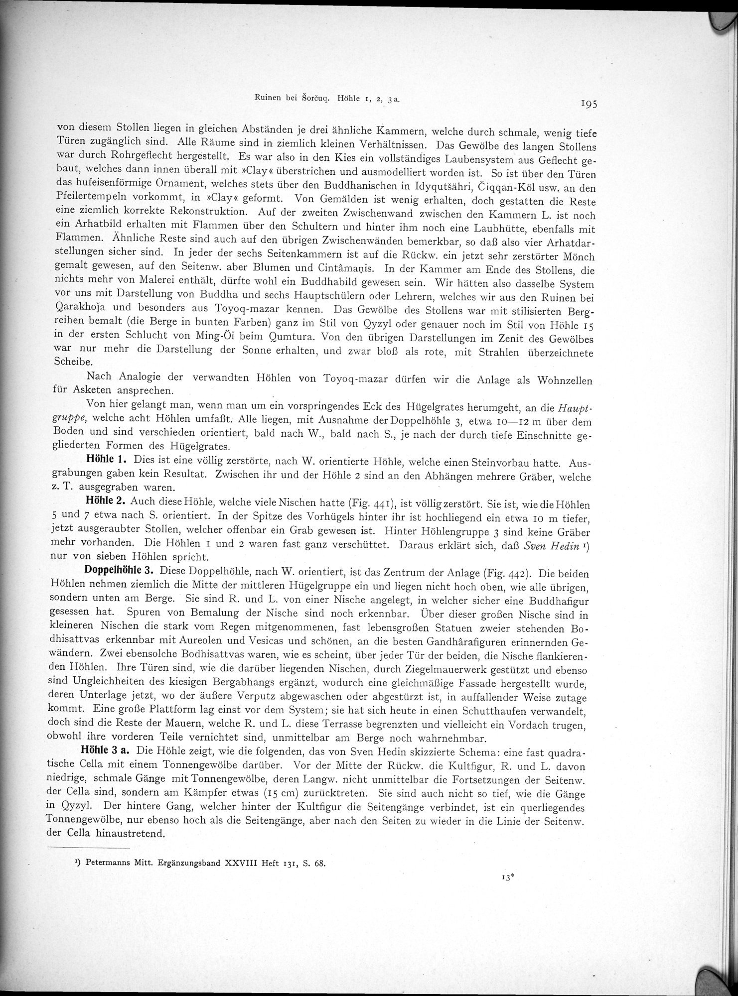 Altbuddhistische Kultstätten in Chinesisch-Turkistan : vol.1 / Page 201 (Grayscale High Resolution Image)