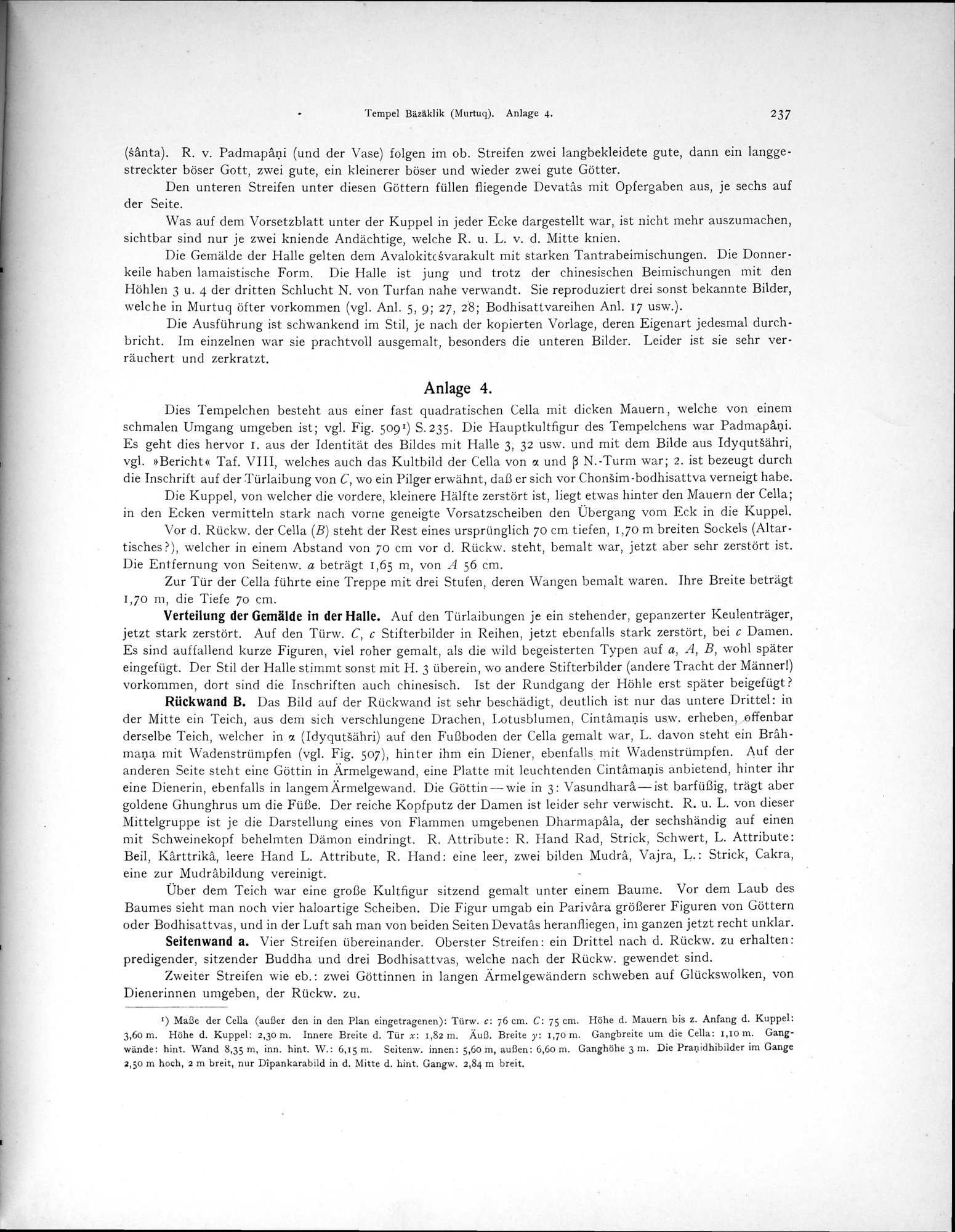 Altbuddhistische Kultstätten in Chinesisch-Turkistan : vol.1 / Page 243 (Grayscale High Resolution Image)
