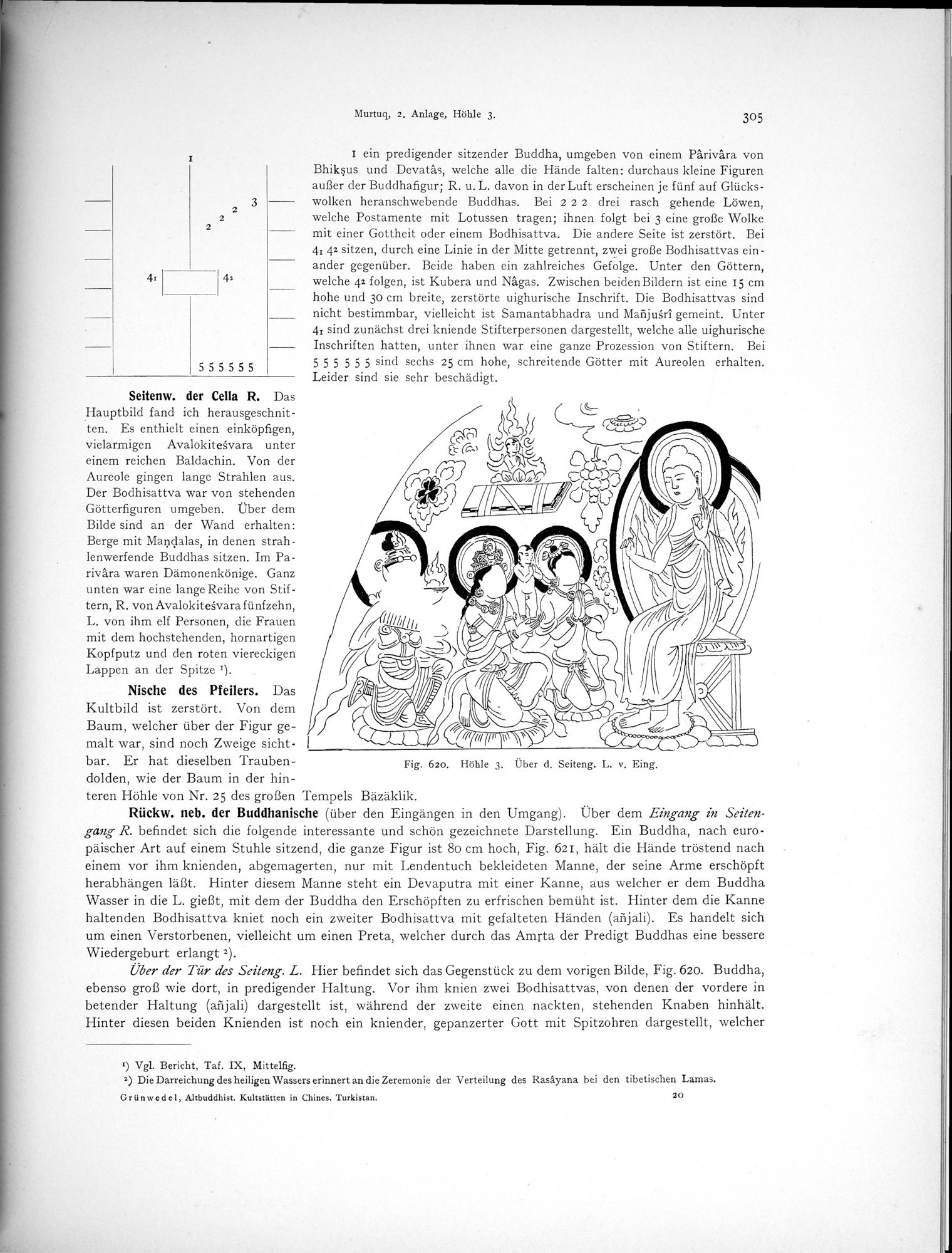 Altbuddhistische Kultstätten in Chinesisch-Turkistan : vol.1 / 311 ページ（白黒高解像度画像）