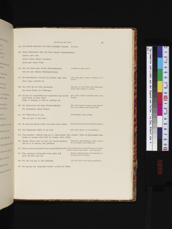 Sprichwörter und Lieder aus der Gegend von Turfan : vol.1 / Page 41 (Color Image)