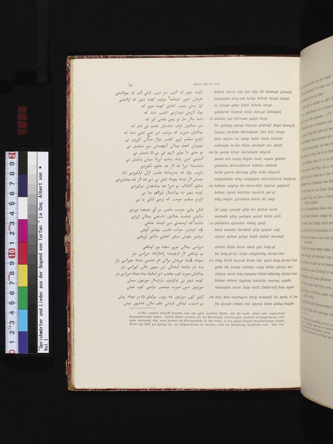Sprichwörter und Lieder aus der Gegend von Turfan : vol.1 / Page 86 (Color Image)