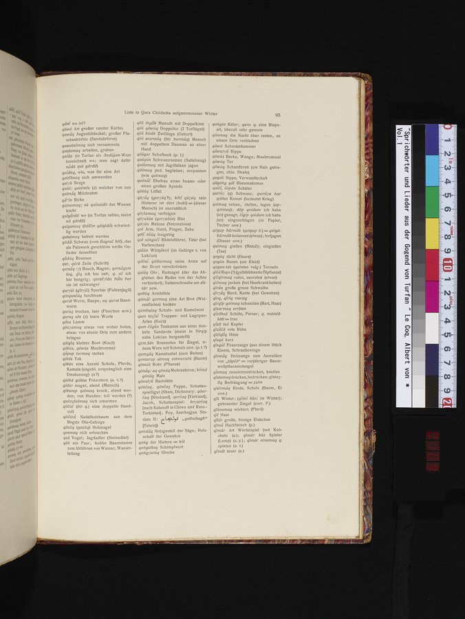Sprichwörter und Lieder aus der Gegend von Turfan : vol.1 / Page 109 (Color Image)