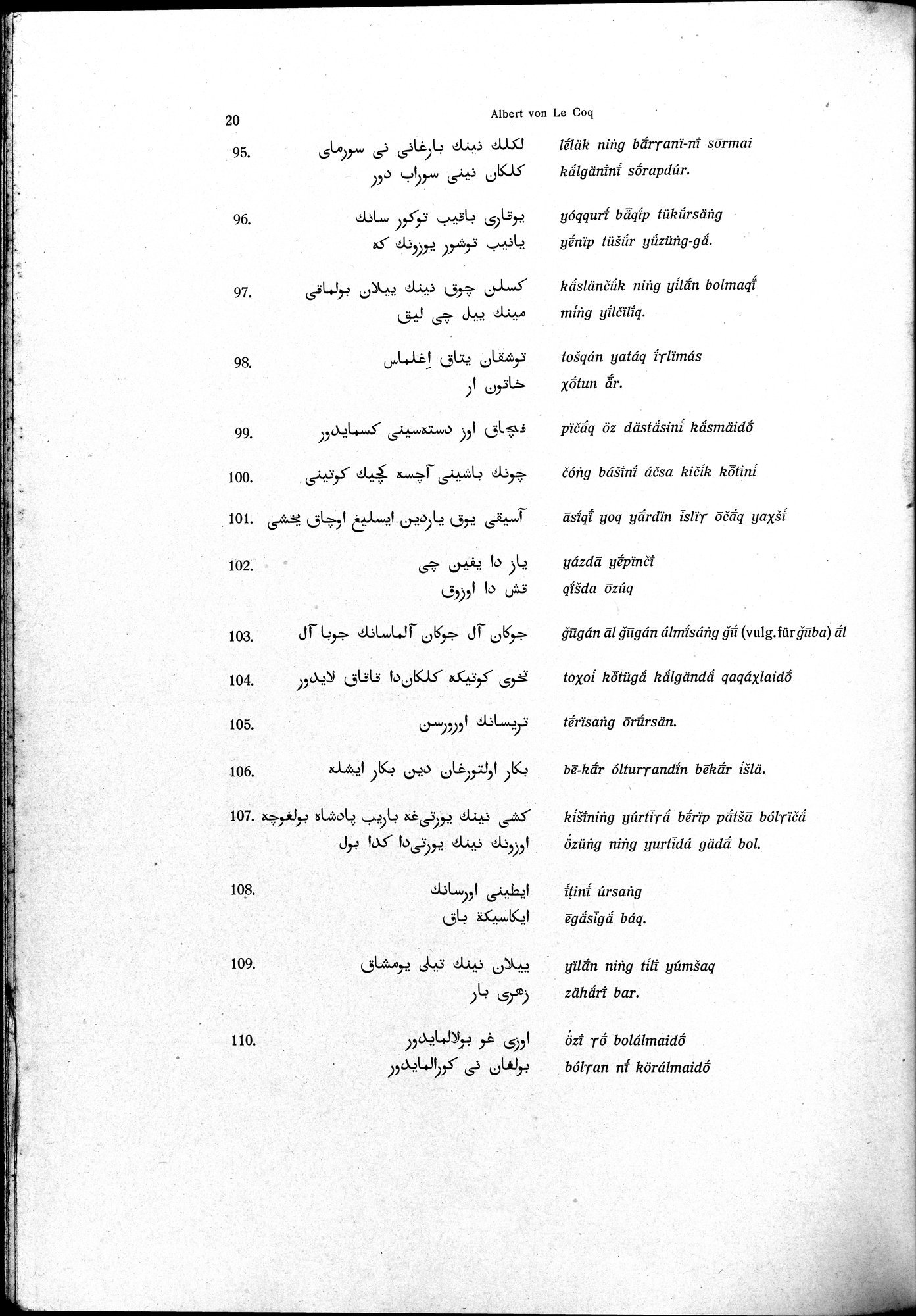 Sprichwörter und Lieder aus der Gegend von Turfan : vol.1 / Page 32 (Grayscale High Resolution Image)