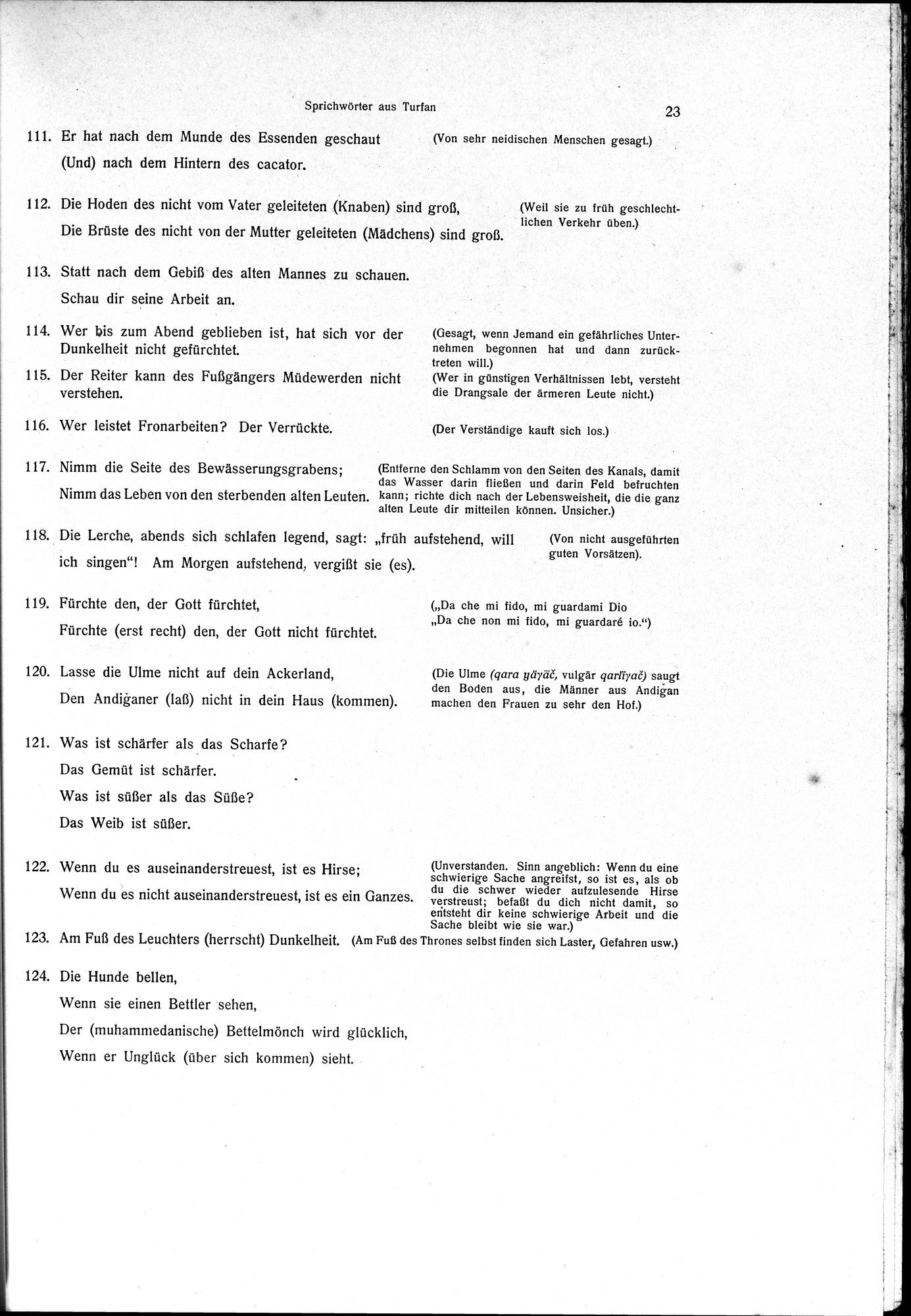 Sprichwörter und Lieder aus der Gegend von Turfan : vol.1 / Page 35 (Grayscale High Resolution Image)
