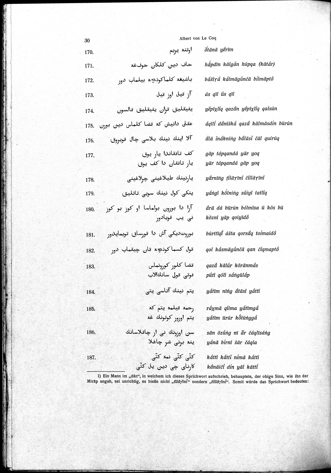 Sprichwörter und Lieder aus der Gegend von Turfan : vol.1 / Page 42 (Grayscale High Resolution Image)
