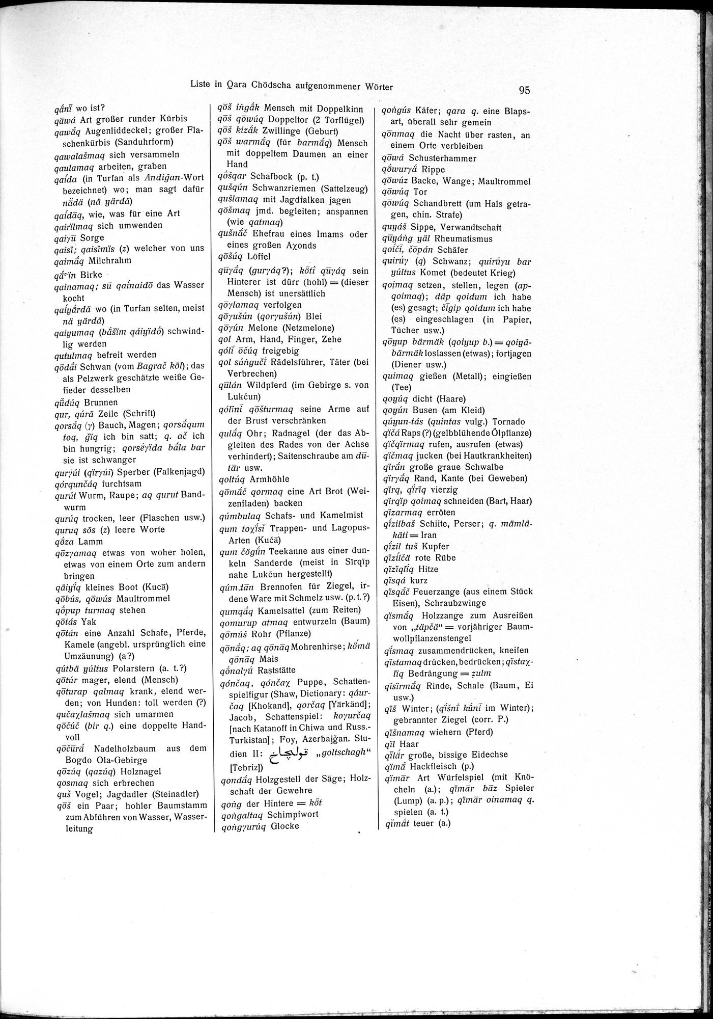 Sprichwörter und Lieder aus der Gegend von Turfan : vol.1 / Page 109 (Grayscale High Resolution Image)