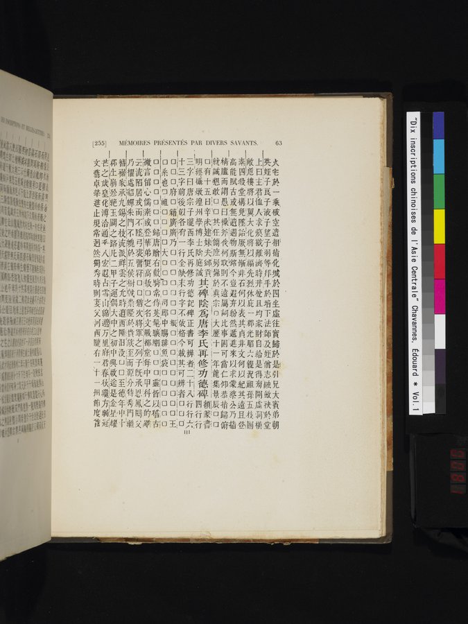 Dix Inscriptions Chinoises de l'Asie Centrale : vol.1 / 81 ページ（カラー画像）