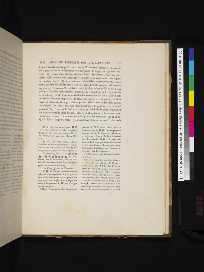 Dix Inscriptions Chinoises de l'Asie Centrale : vol.1 / 113 ページ（カラー画像）