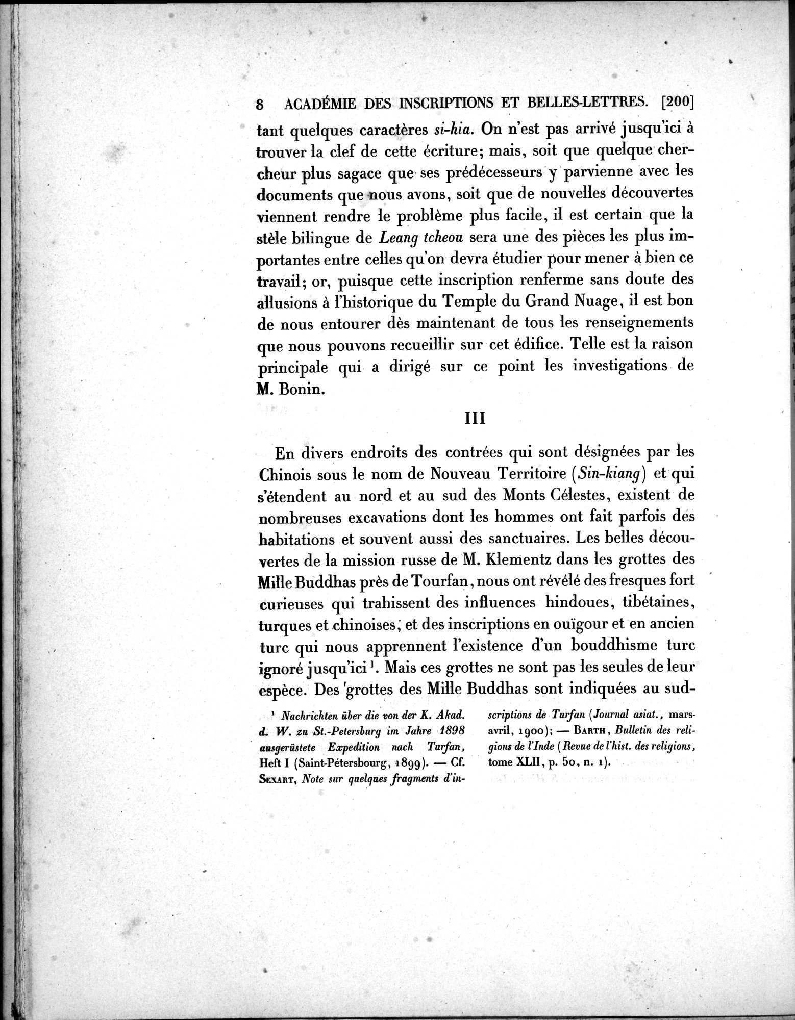 Dix Inscriptions Chinoises de l'Asie Centrale : vol.1 / 20 ページ（白黒高解像度画像）
