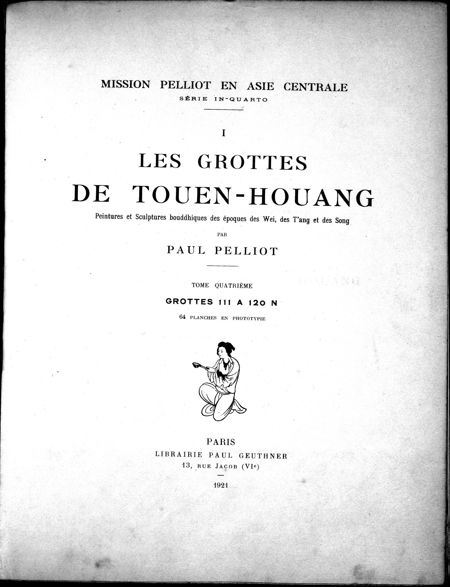 Les grottes de Touen-Houang : vol.4 / 3 ページ（白黒高解像度画像）