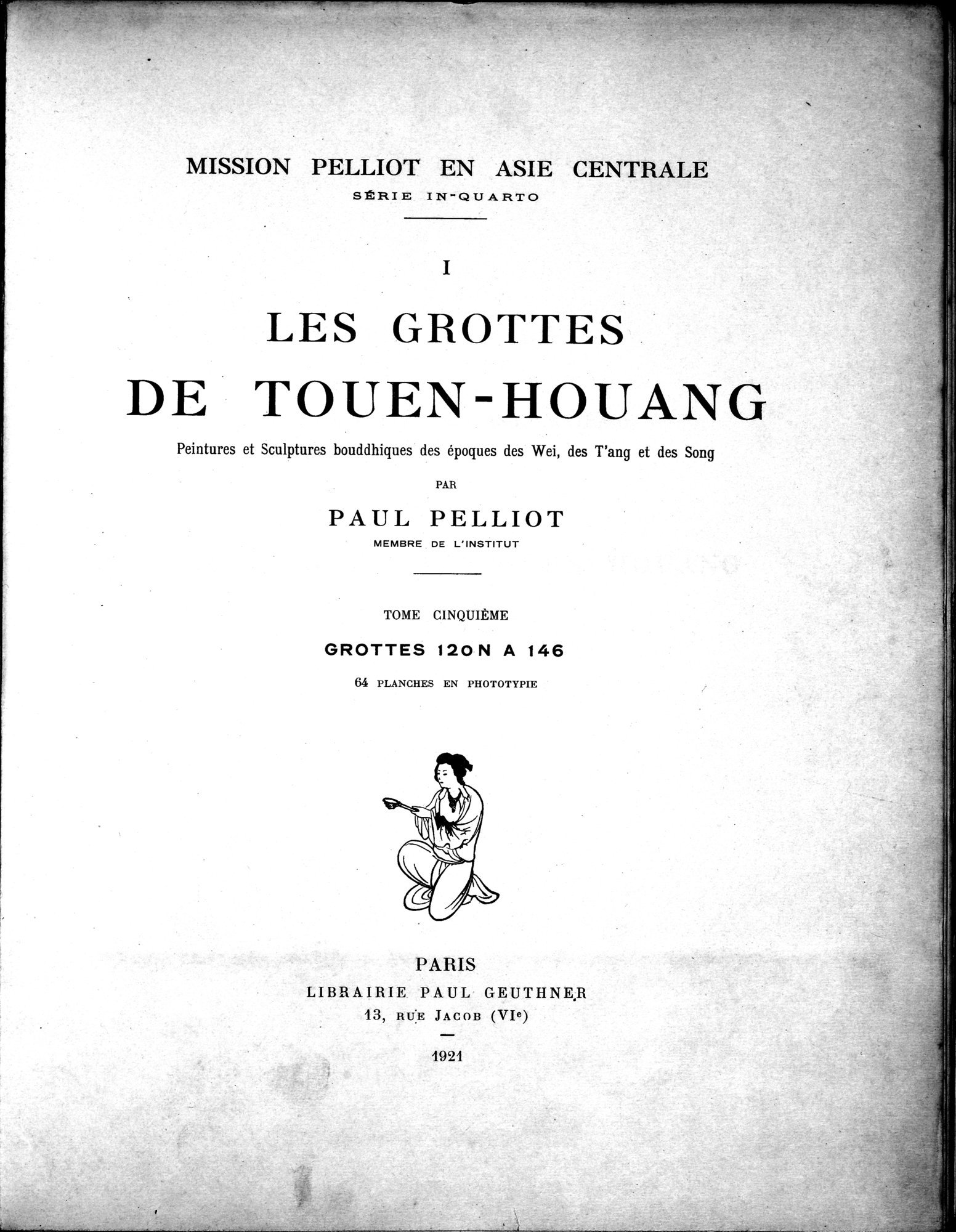 Les grottes de Touen-Houang : vol.5 / 3 ページ（白黒高解像度画像）