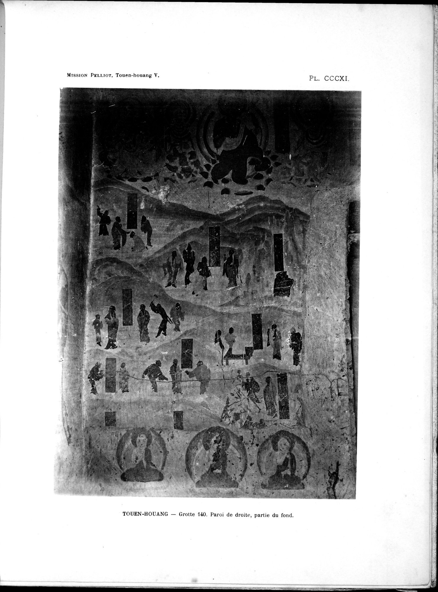Les grottes de Touen-Houang : vol.5 / 117 ページ（白黒高解像度画像）