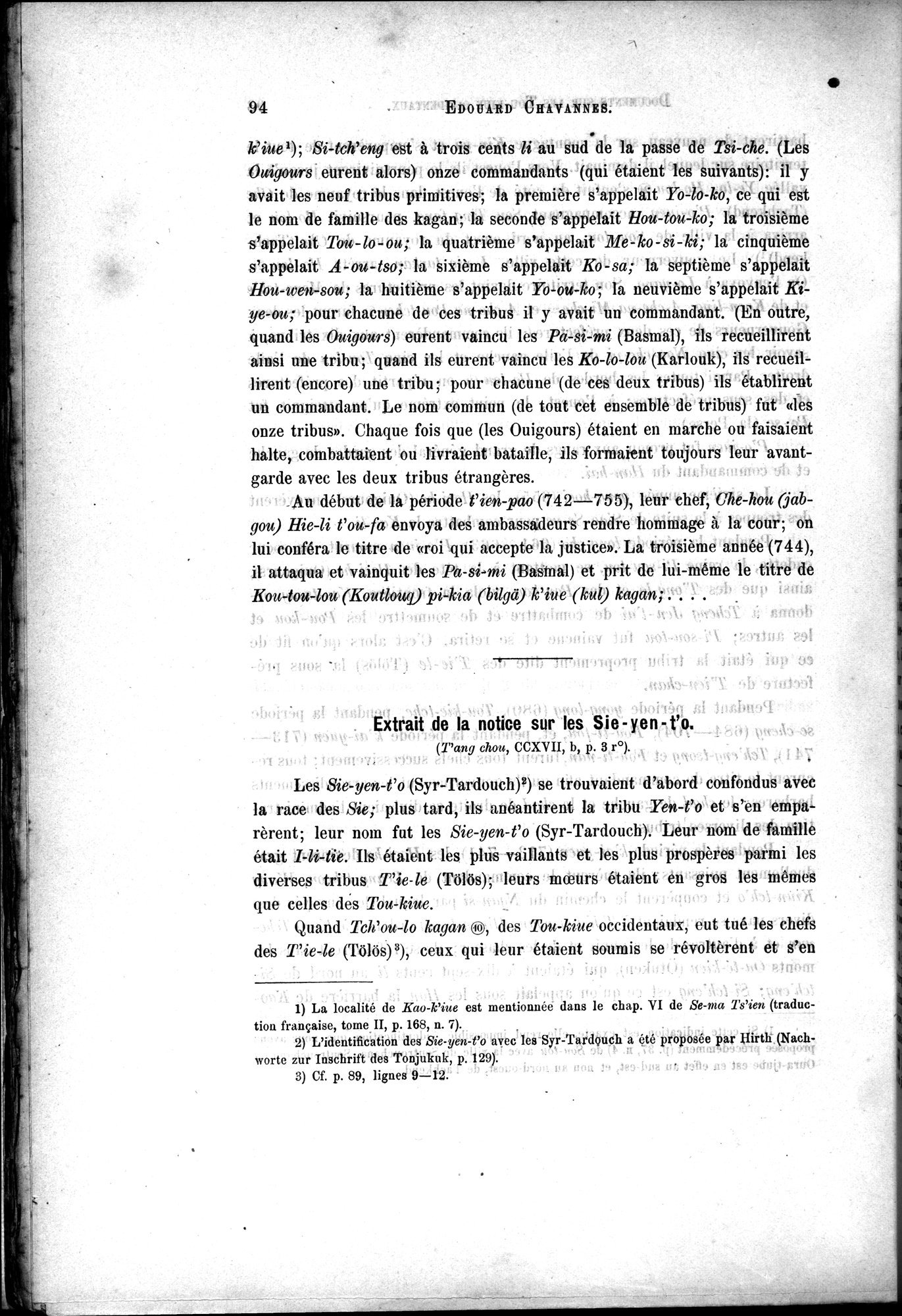 Documents sur les Tou-kiue (Turcs) occidentaux : vol.1 / 104 ページ（白黒高解像度画像）