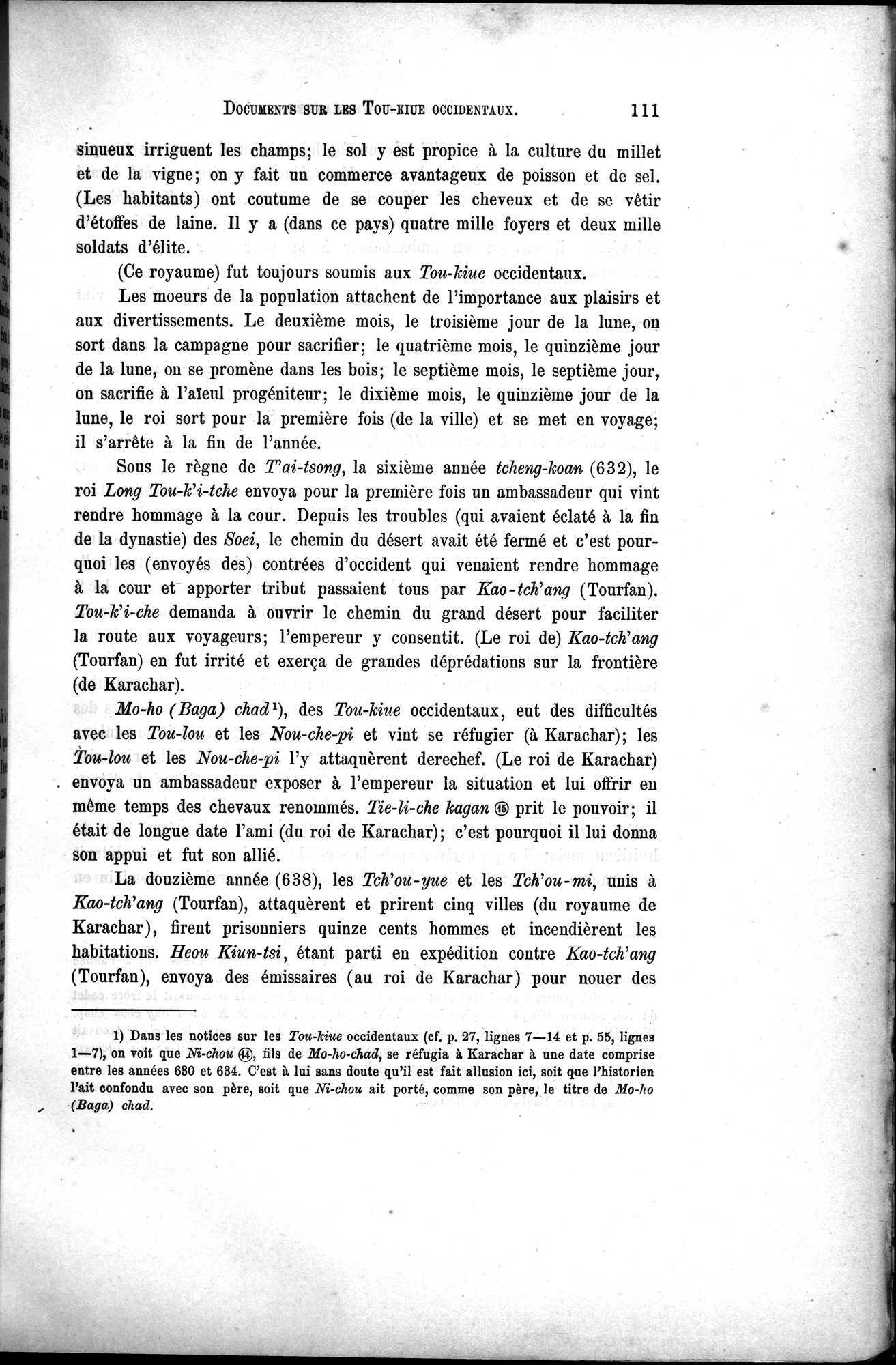 Documents sur les Tou-kiue (Turcs) occidentaux : vol.1 / 121 ページ（白黒高解像度画像）