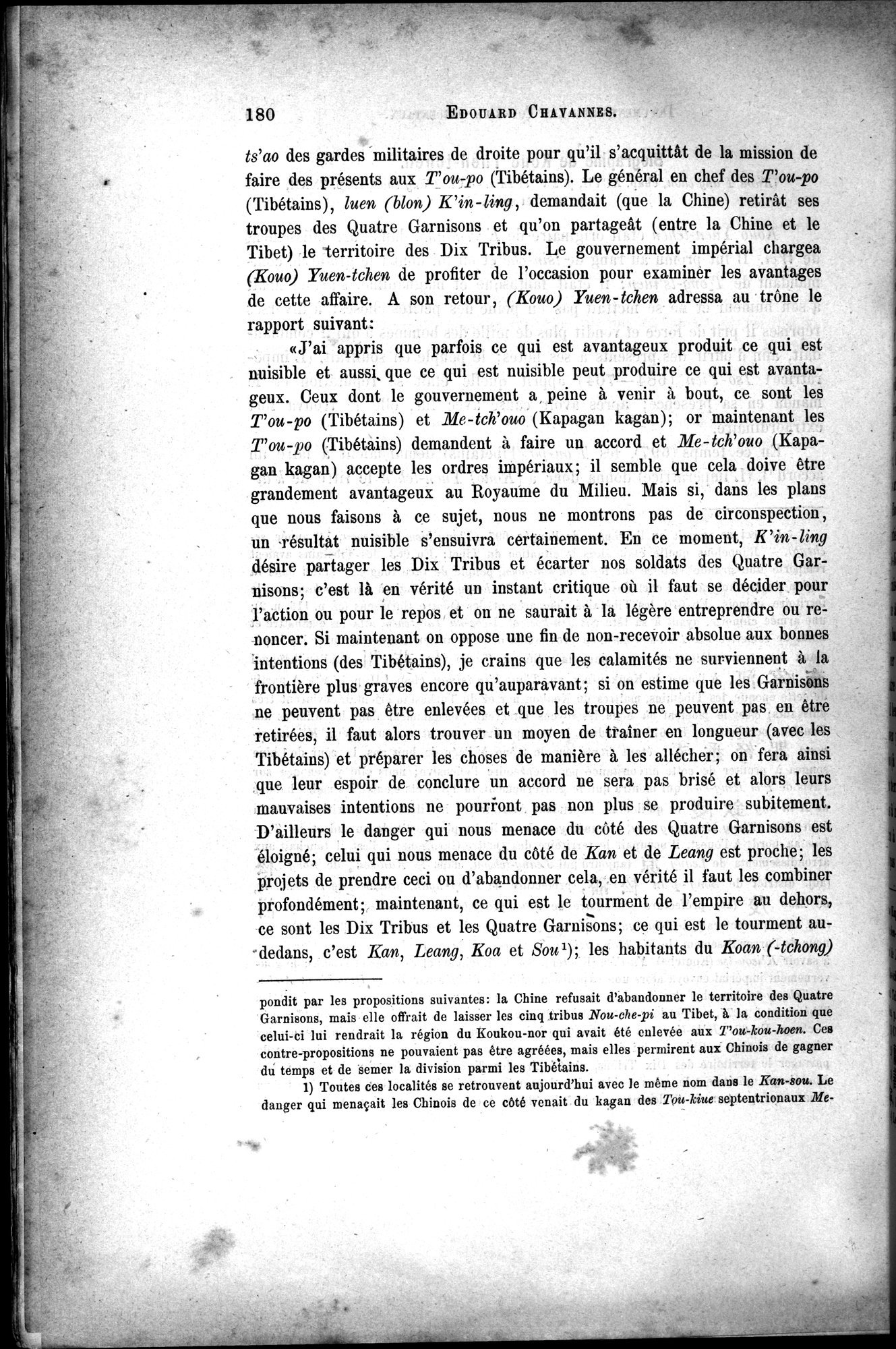 Documents sur les Tou-kiue (Turcs) occidentaux : vol.1 / 190 ページ（白黒高解像度画像）