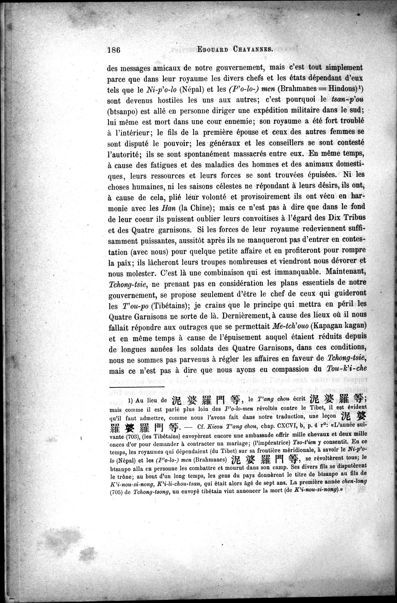 Documents sur les Tou-kiue (Turcs) occidentaux : vol.1 / 196 ページ（白黒高解像度画像）