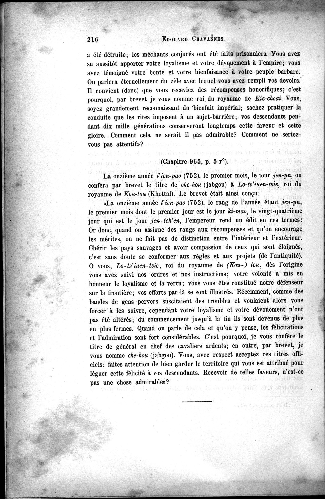 Documents sur les Tou-kiue (Turcs) occidentaux : vol.1 / Page 226 (Grayscale High Resolution Image)