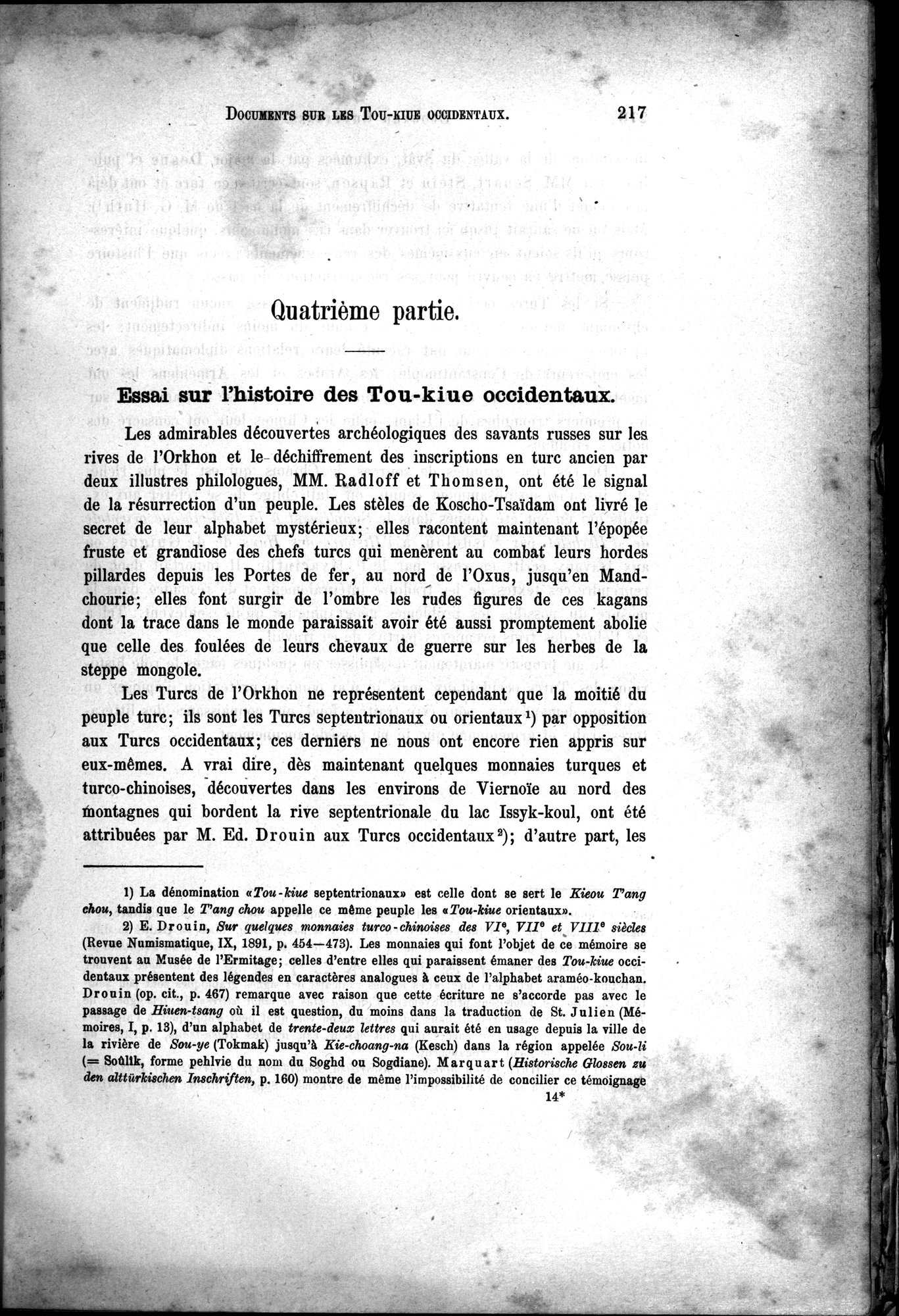 Documents sur les Tou-kiue (Turcs) occidentaux : vol.1 / 227 ページ（白黒高解像度画像）