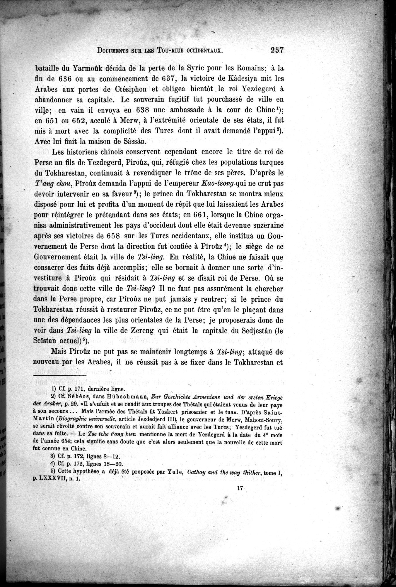 Documents sur les Tou-kiue (Turcs) occidentaux : vol.1 / Page 267 (Grayscale High Resolution Image)