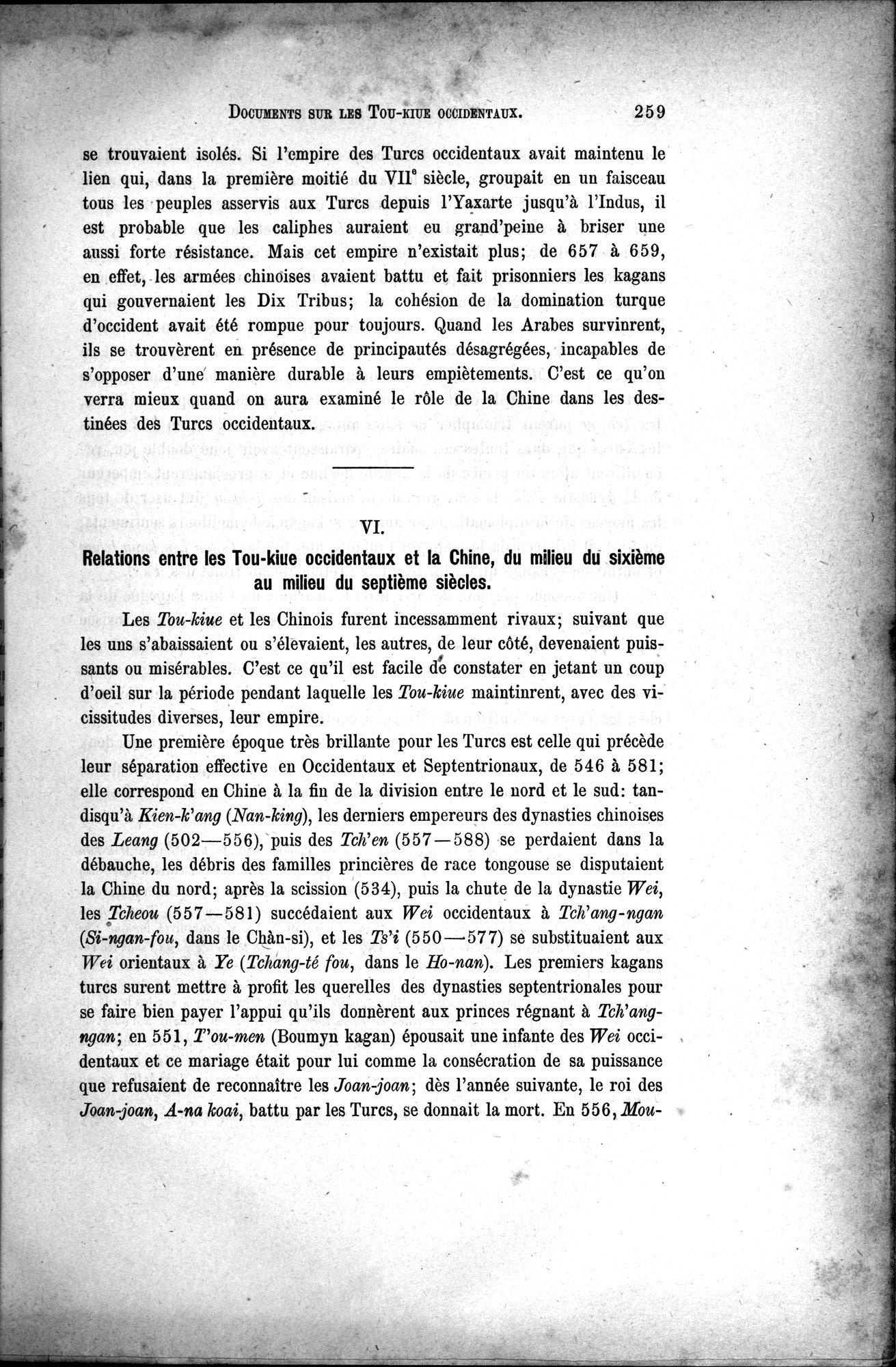 Documents sur les Tou-kiue (Turcs) occidentaux : vol.1 / Page 269 (Grayscale High Resolution Image)