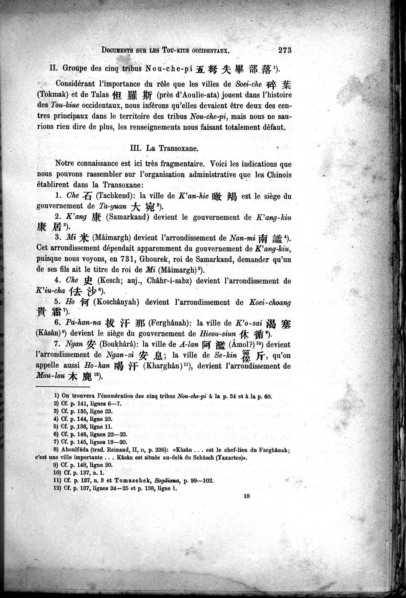 Documents sur les Tou-kiue (Turcs) occidentaux : vol.1 / 283 ページ（白黒高解像度画像）