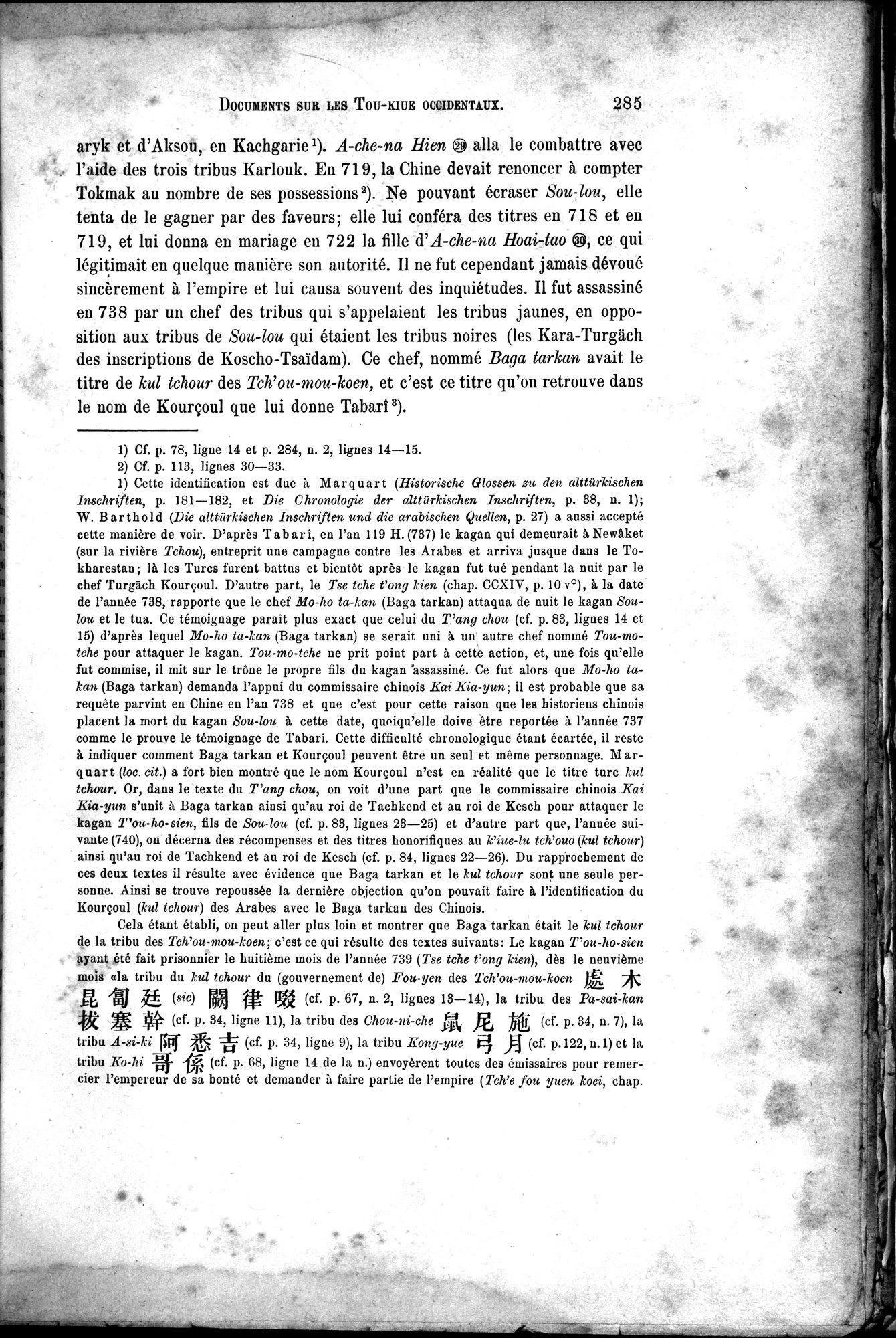 Documents sur les Tou-kiue (Turcs) occidentaux : vol.1 / 295 ページ（白黒高解像度画像）