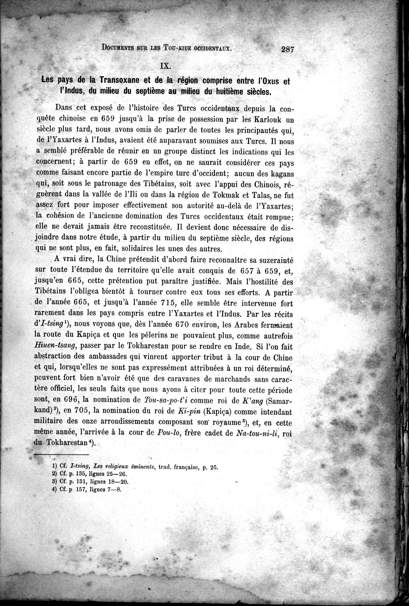 Documents sur les Tou-kiue (Turcs) occidentaux : vol.1 / Page 297 (Grayscale High Resolution Image)