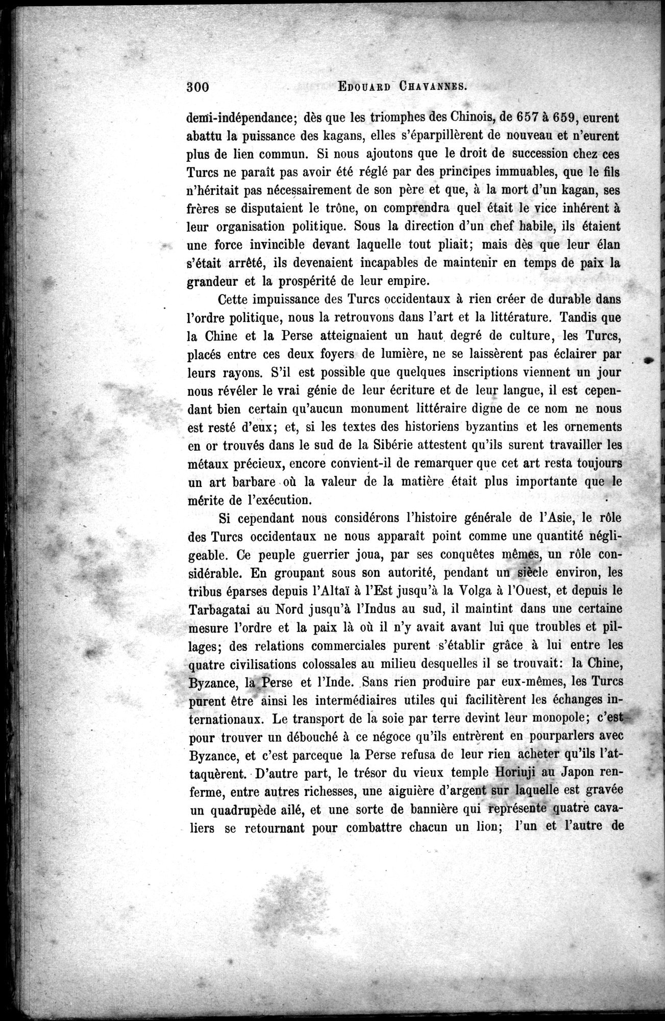 Documents sur les Tou-kiue (Turcs) occidentaux : vol.1 / 310 ページ（白黒高解像度画像）