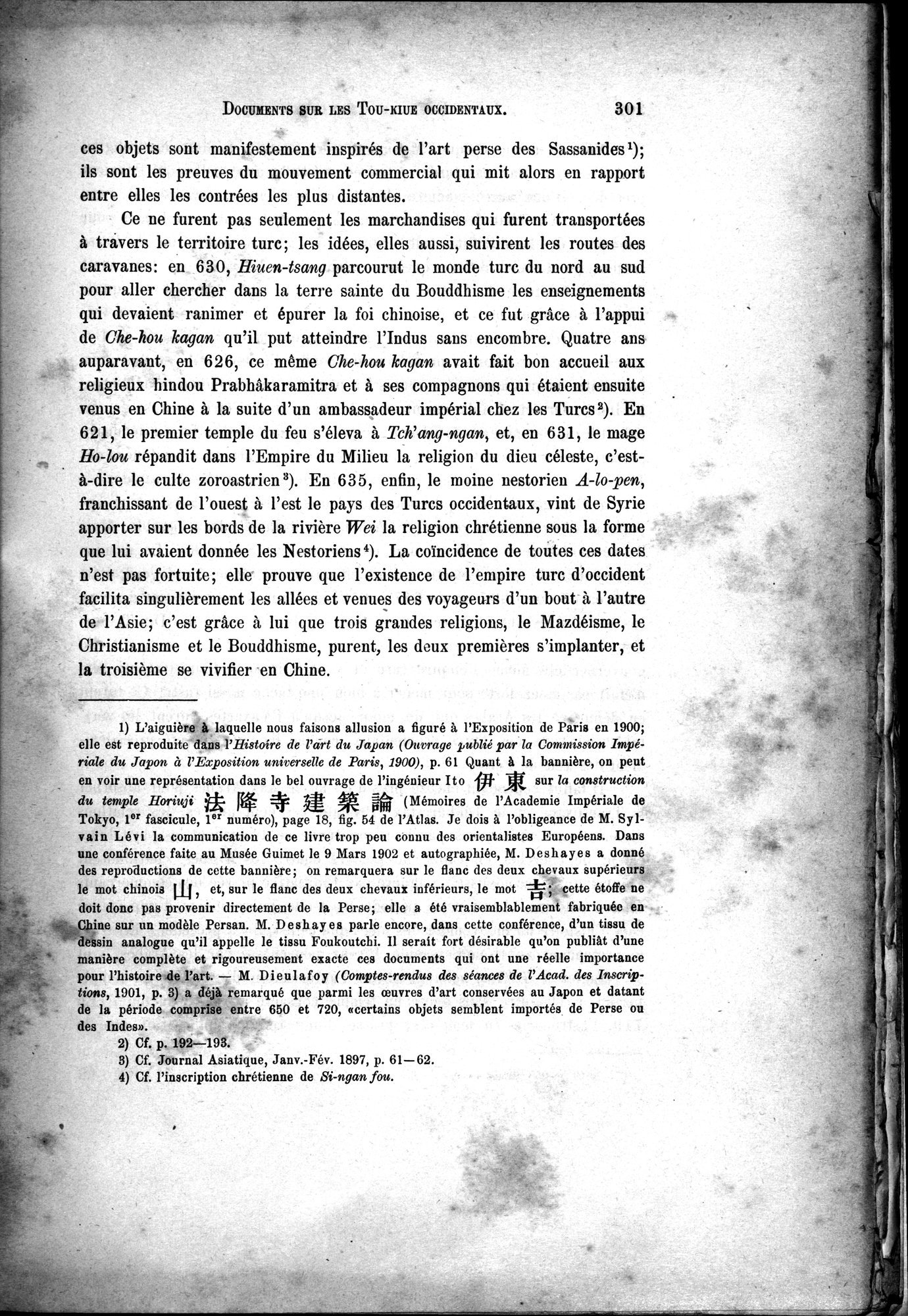 Documents sur les Tou-kiue (Turcs) occidentaux : vol.1 / 311 ページ（白黒高解像度画像）