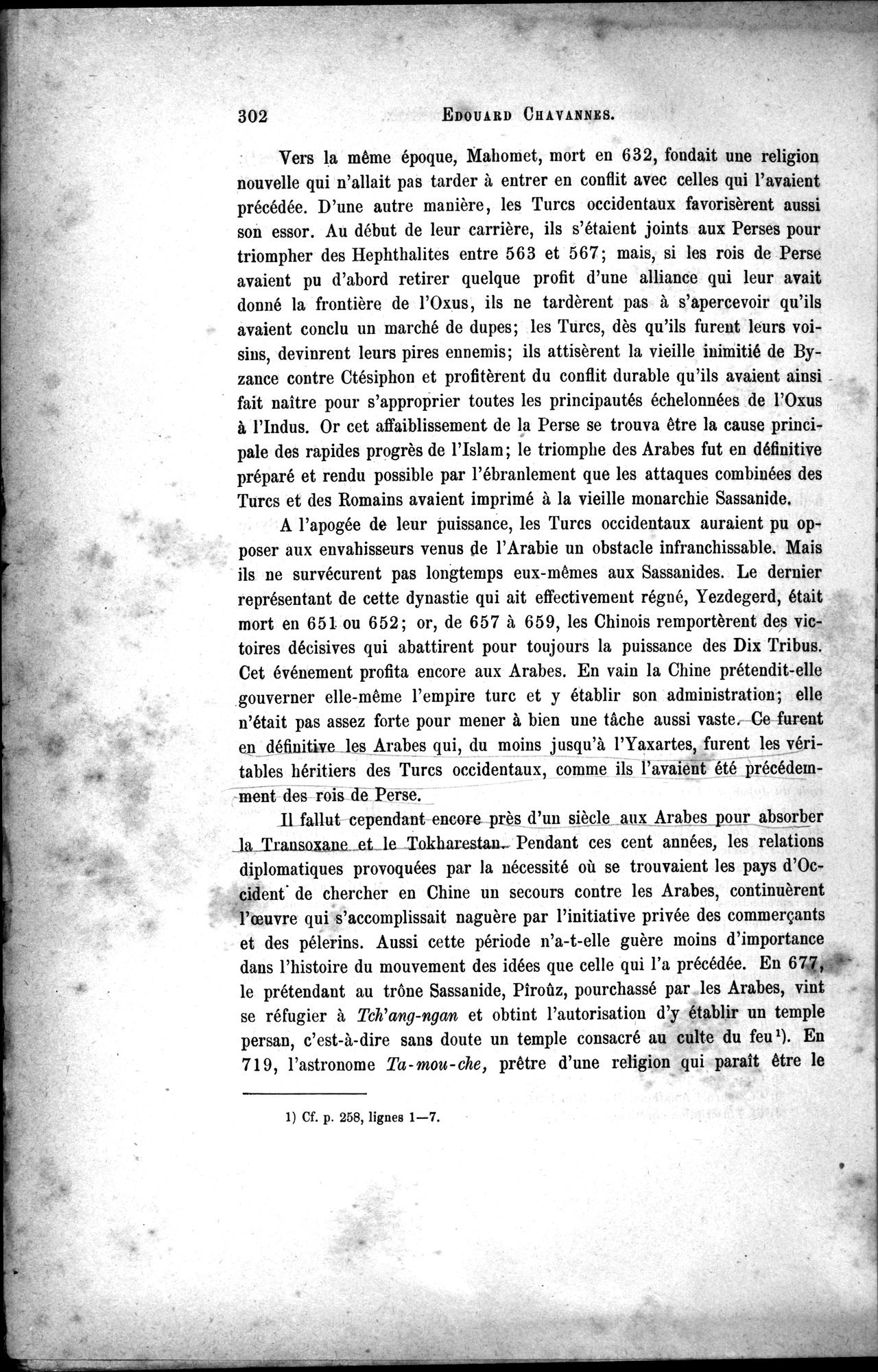 Documents sur les Tou-kiue (Turcs) occidentaux : vol.1 / 312 ページ（白黒高解像度画像）