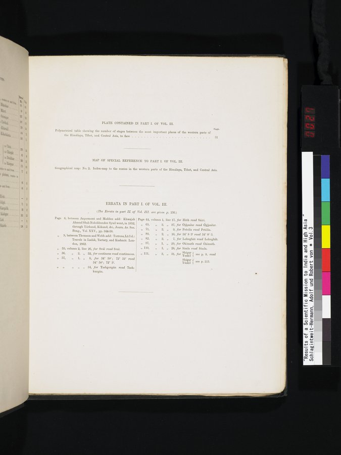 Results of a Scientific Mission to India and High Asia : vol.3 / Page 27 (Color Image)