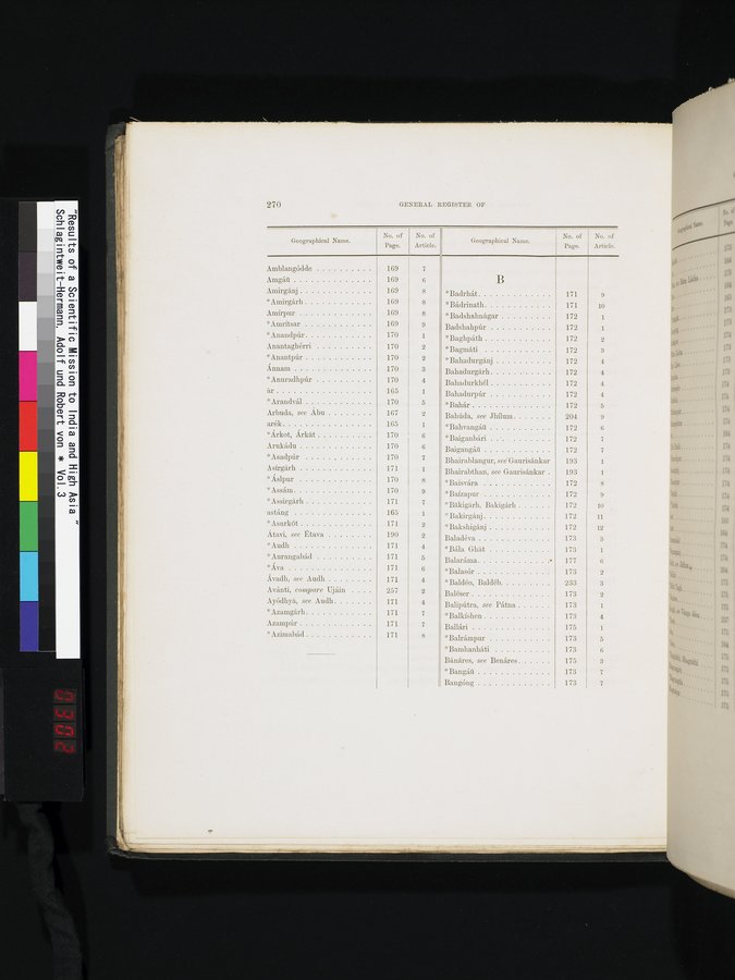 Results of a Scientific Mission to India and High Asia : vol.3 / Page 302 (Color Image)