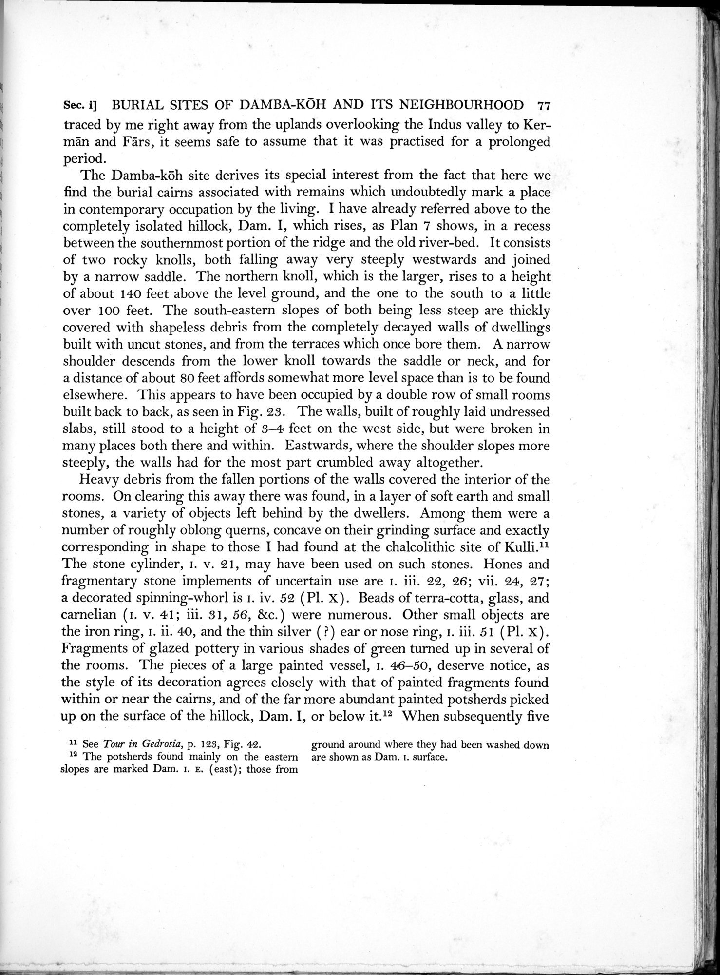 Archaeological Reconnaissances in North-Western India and South-Eastern Īrān : vol.1 / Page 123 (Grayscale High Resolution Image)