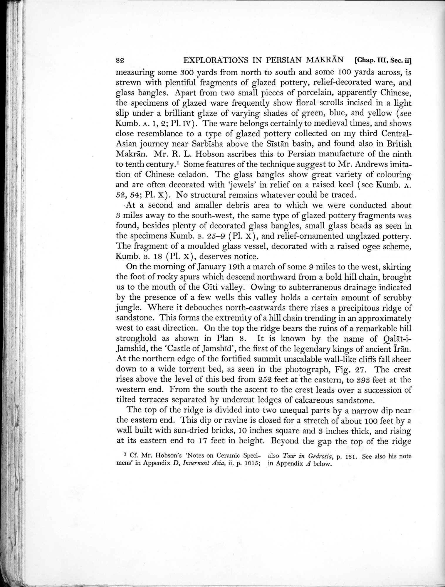 Archaeological Reconnaissances in North-Western India and South-Eastern Īrān : vol.1 / Page 128 (Grayscale High Resolution Image)