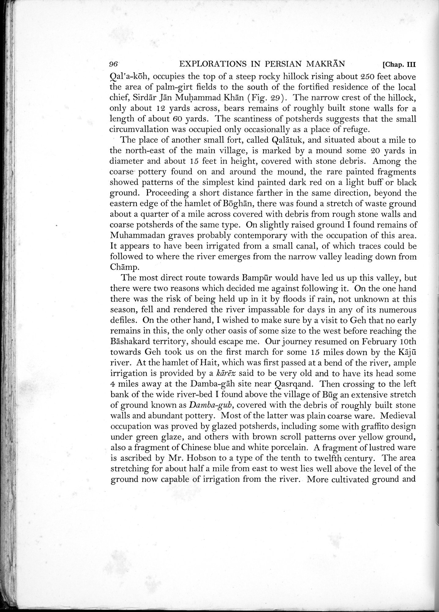 Archaeological Reconnaissances in North-Western India and South-Eastern Īrān : vol.1 / Page 144 (Grayscale High Resolution Image)