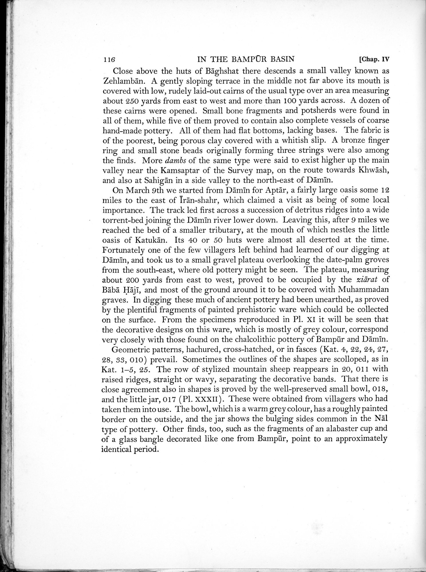 Archaeological Reconnaissances in North-Western India and South-Eastern Īrān : vol.1 / Page 168 (Grayscale High Resolution Image)