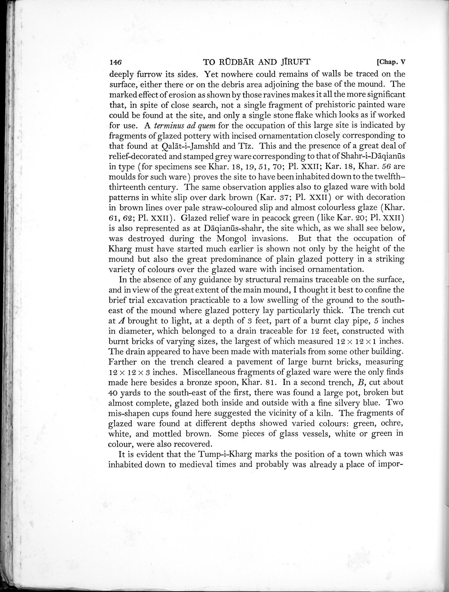 Archaeological Reconnaissances in North-Western India and South-Eastern Īrān : vol.1 / Page 202 (Grayscale High Resolution Image)