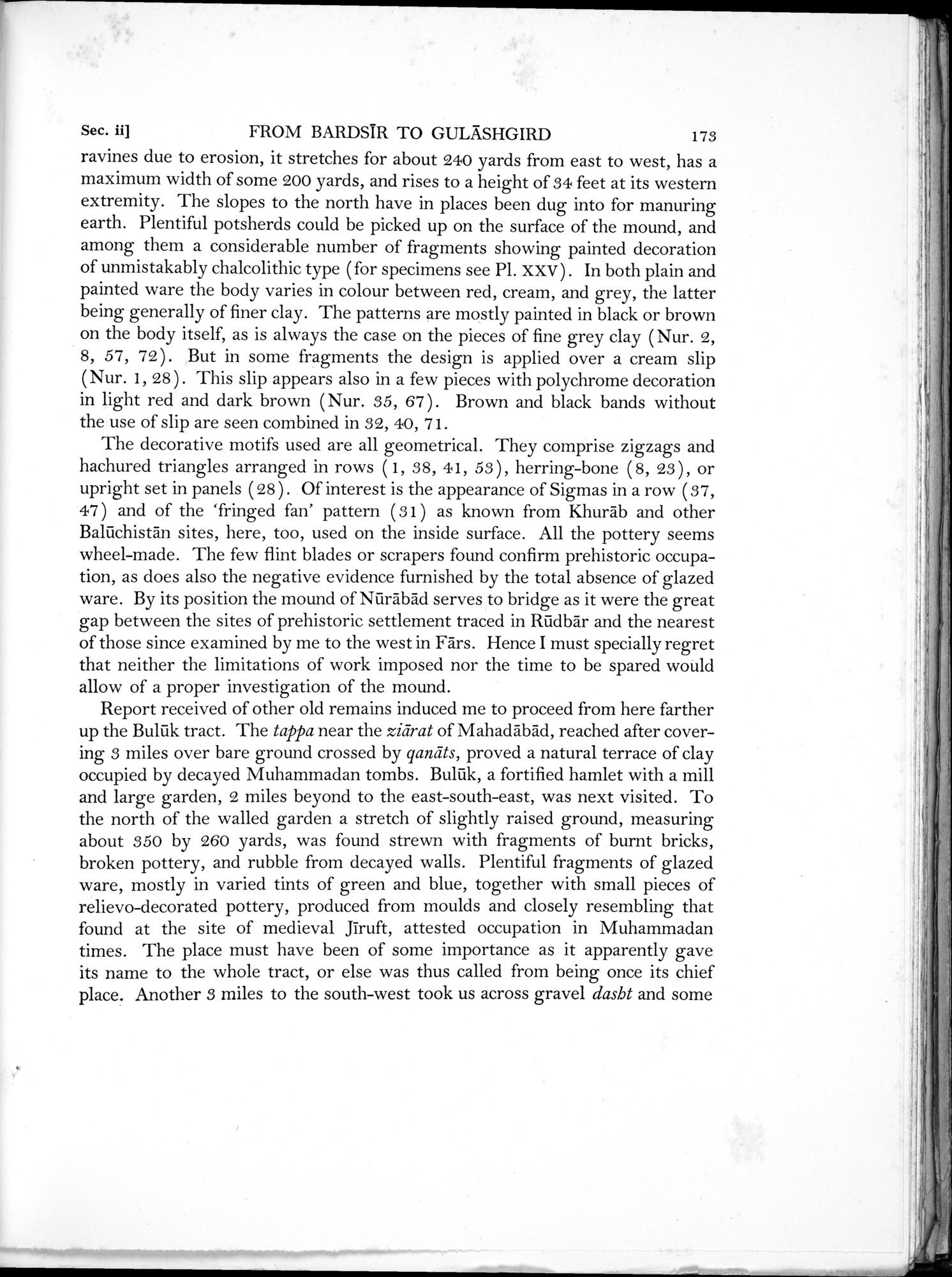 Archaeological Reconnaissances in North-Western India and South-Eastern Īrān : vol.1 / Page 237 (Grayscale High Resolution Image)
