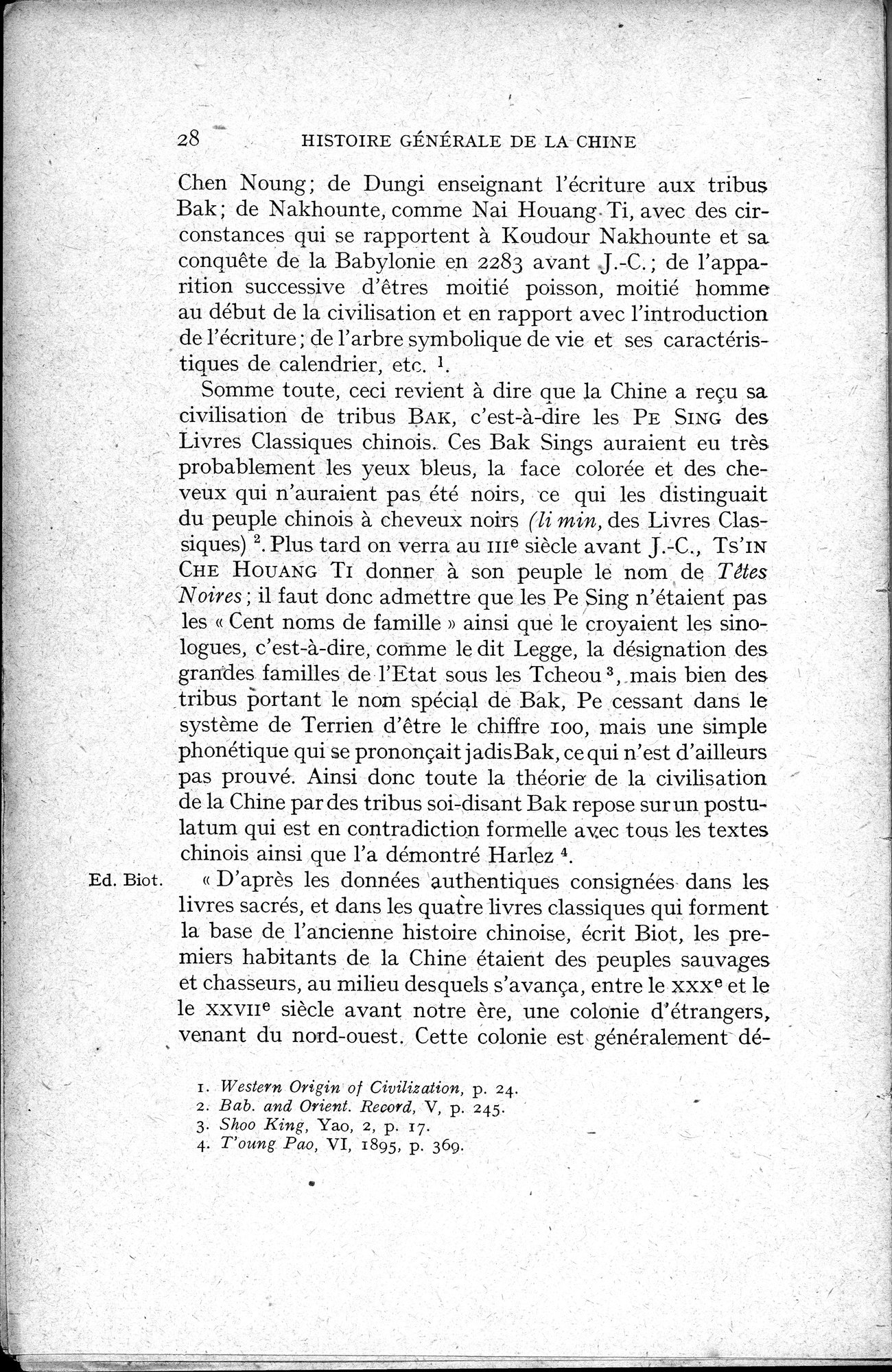 Histoire Générale de la Chine : vol.1 / 30 ページ（白黒高解像度画像）