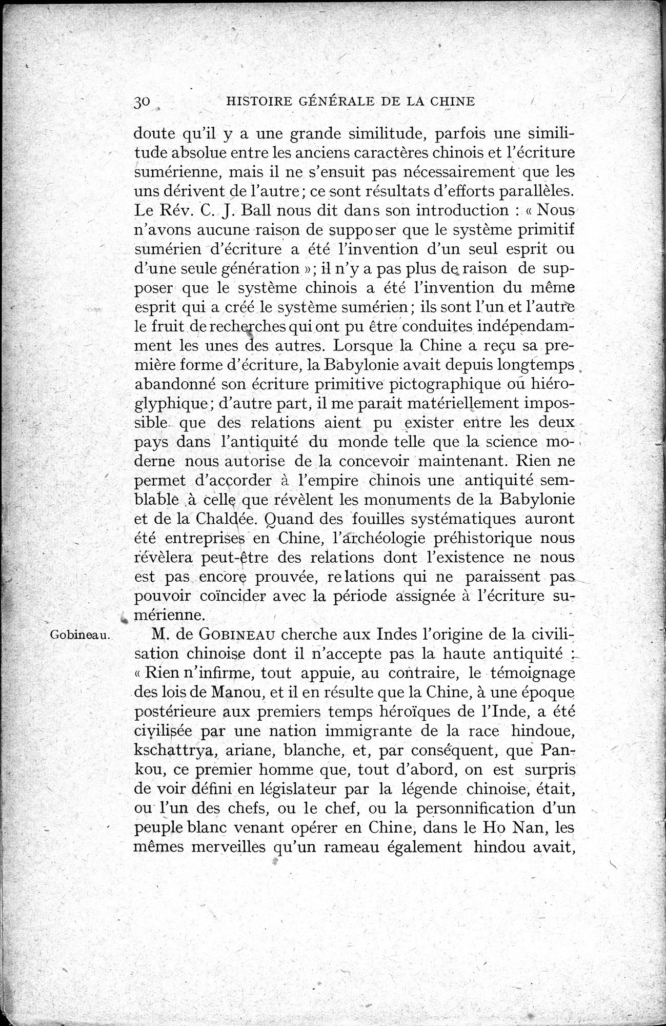 Histoire Générale de la Chine : vol.1 / 32 ページ（白黒高解像度画像）