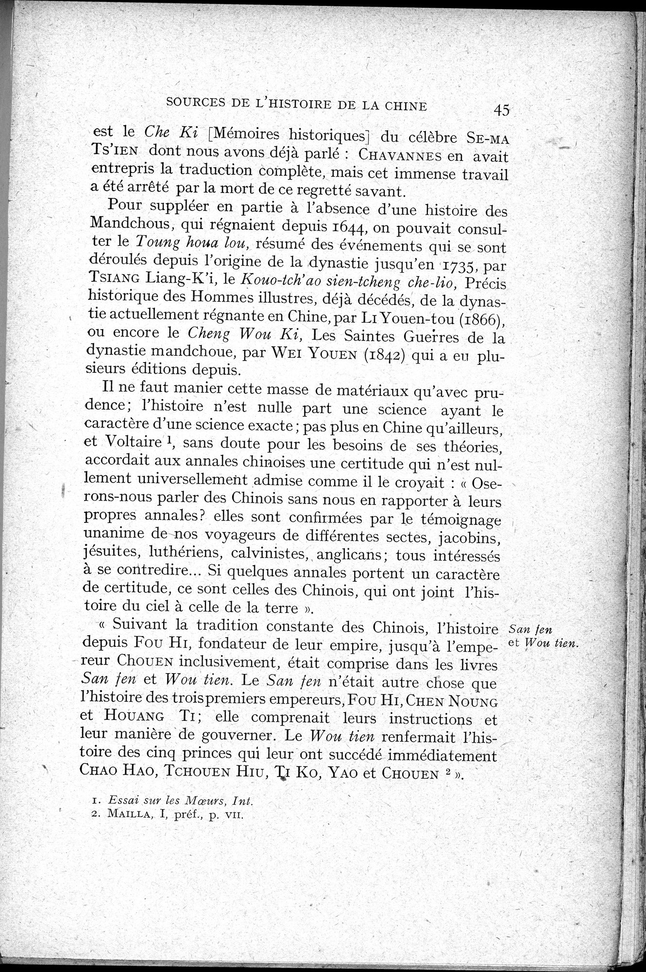 Histoire Générale de la Chine : vol.1 / 47 ページ（白黒高解像度画像）
