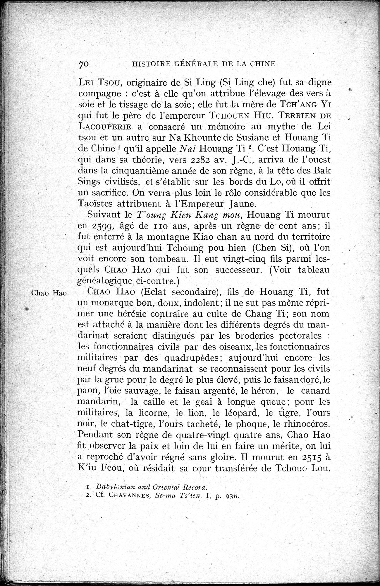 Histoire Générale de la Chine : vol.1 / 72 ページ（白黒高解像度画像）