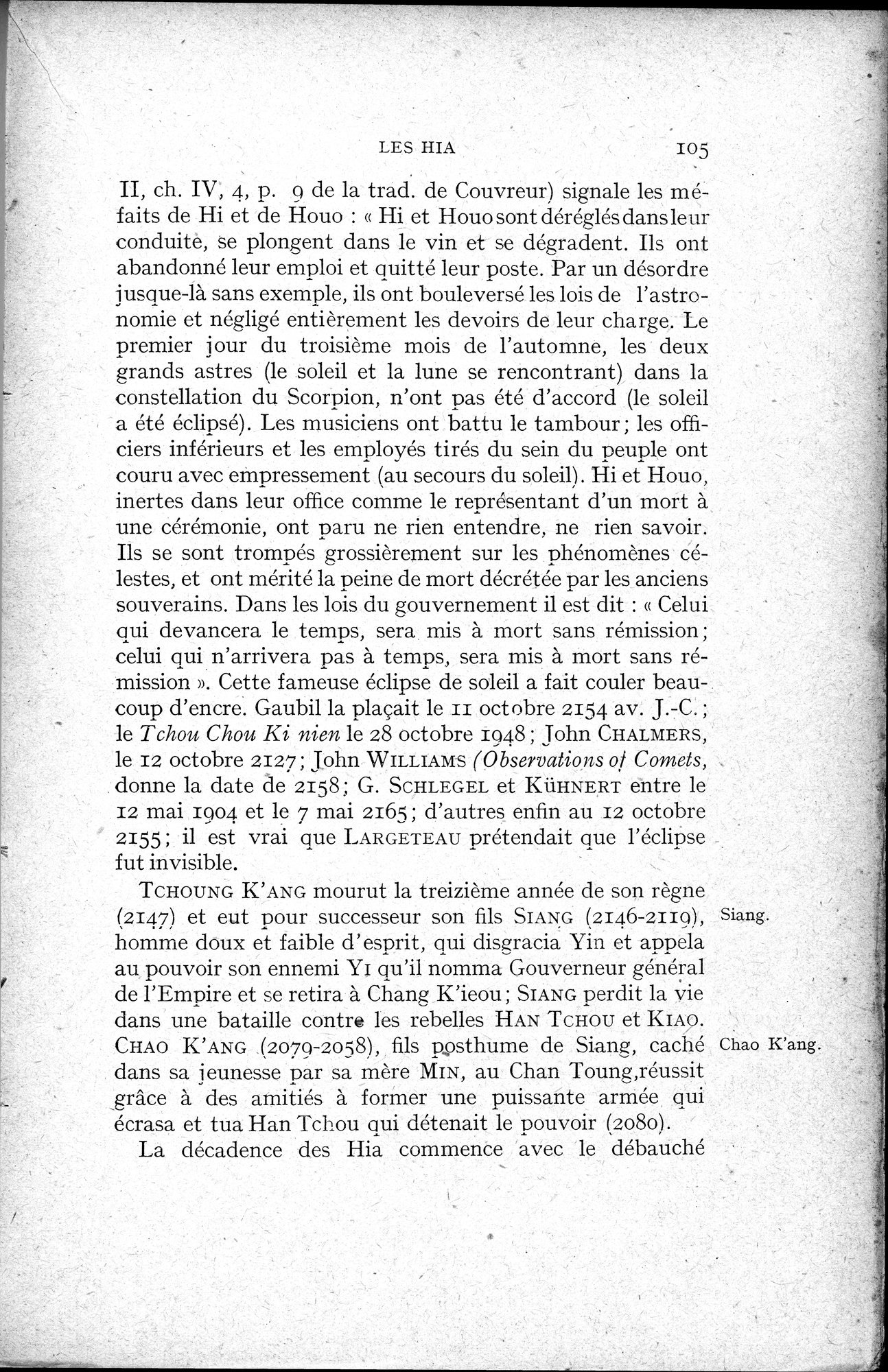 Histoire Générale de la Chine : vol.1 / 107 ページ（白黒高解像度画像）