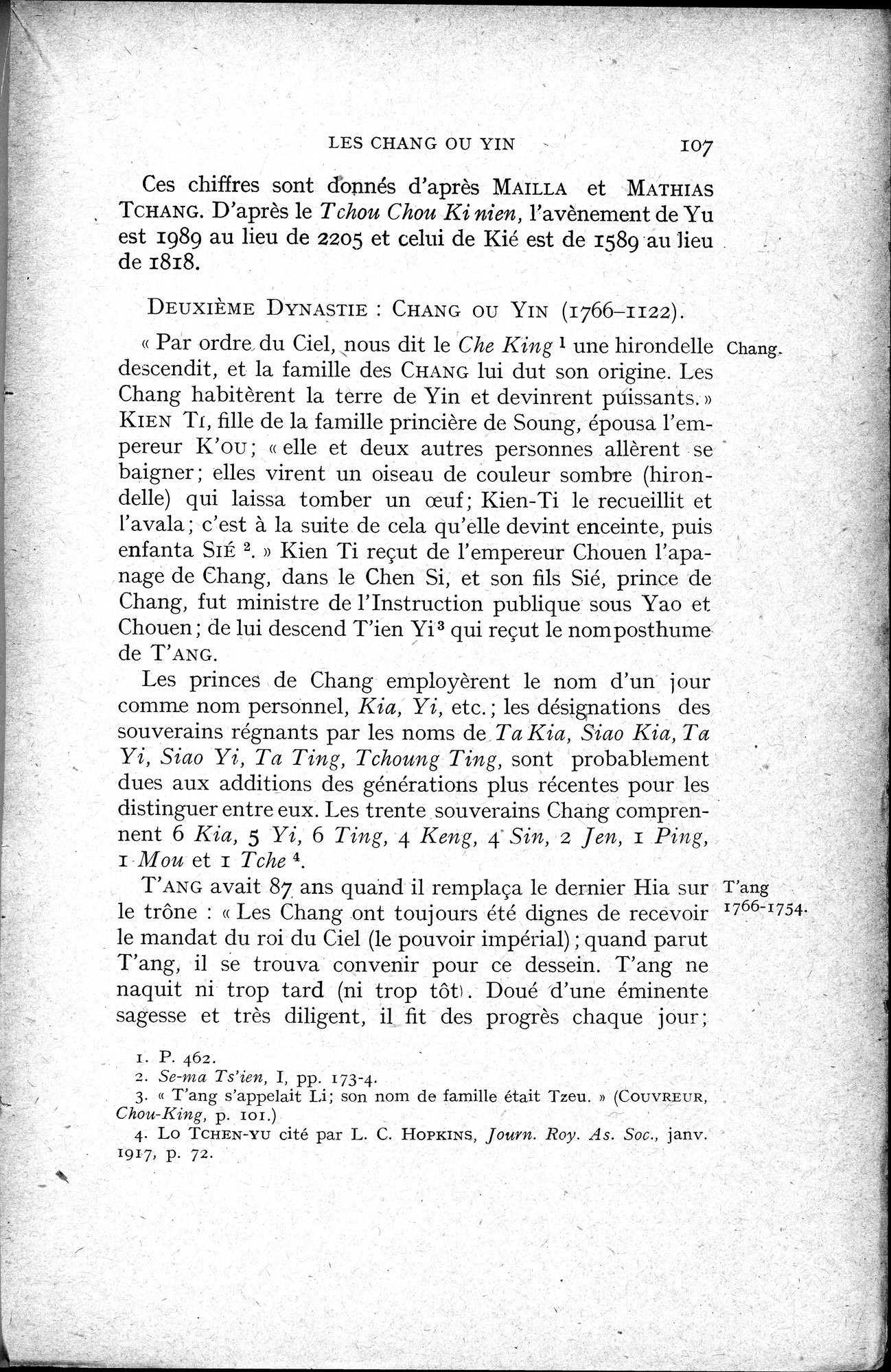Histoire Générale de la Chine : vol.1 / 109 ページ（白黒高解像度画像）