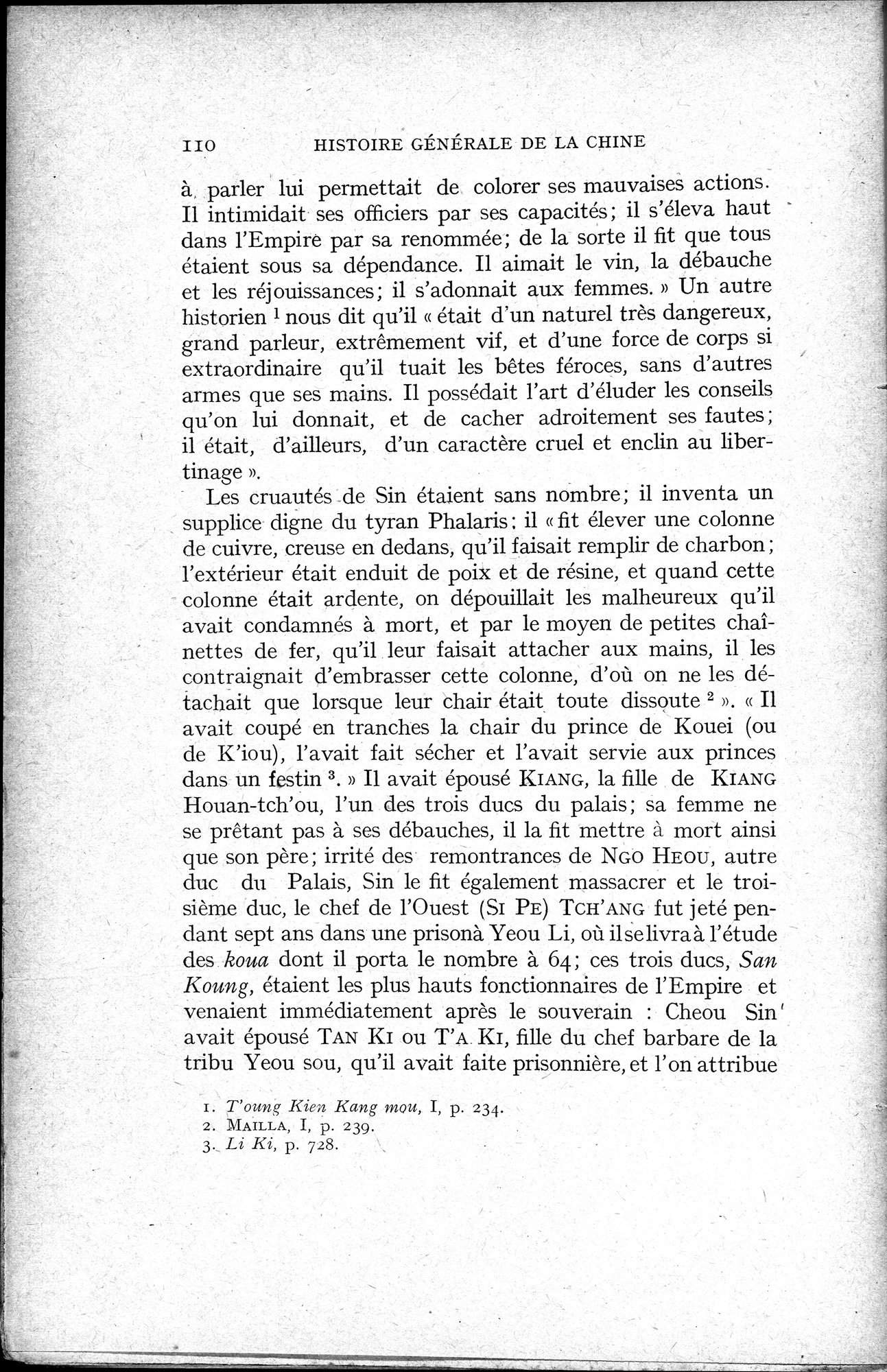 Histoire Générale de la Chine : vol.1 / 112 ページ（白黒高解像度画像）