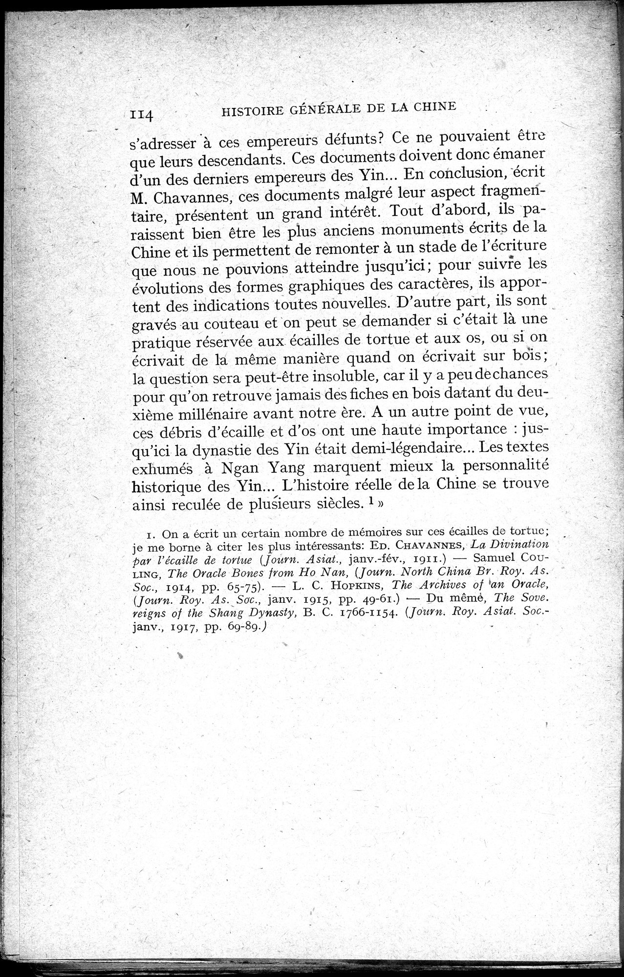 Histoire Générale de la Chine : vol.1 / 116 ページ（白黒高解像度画像）