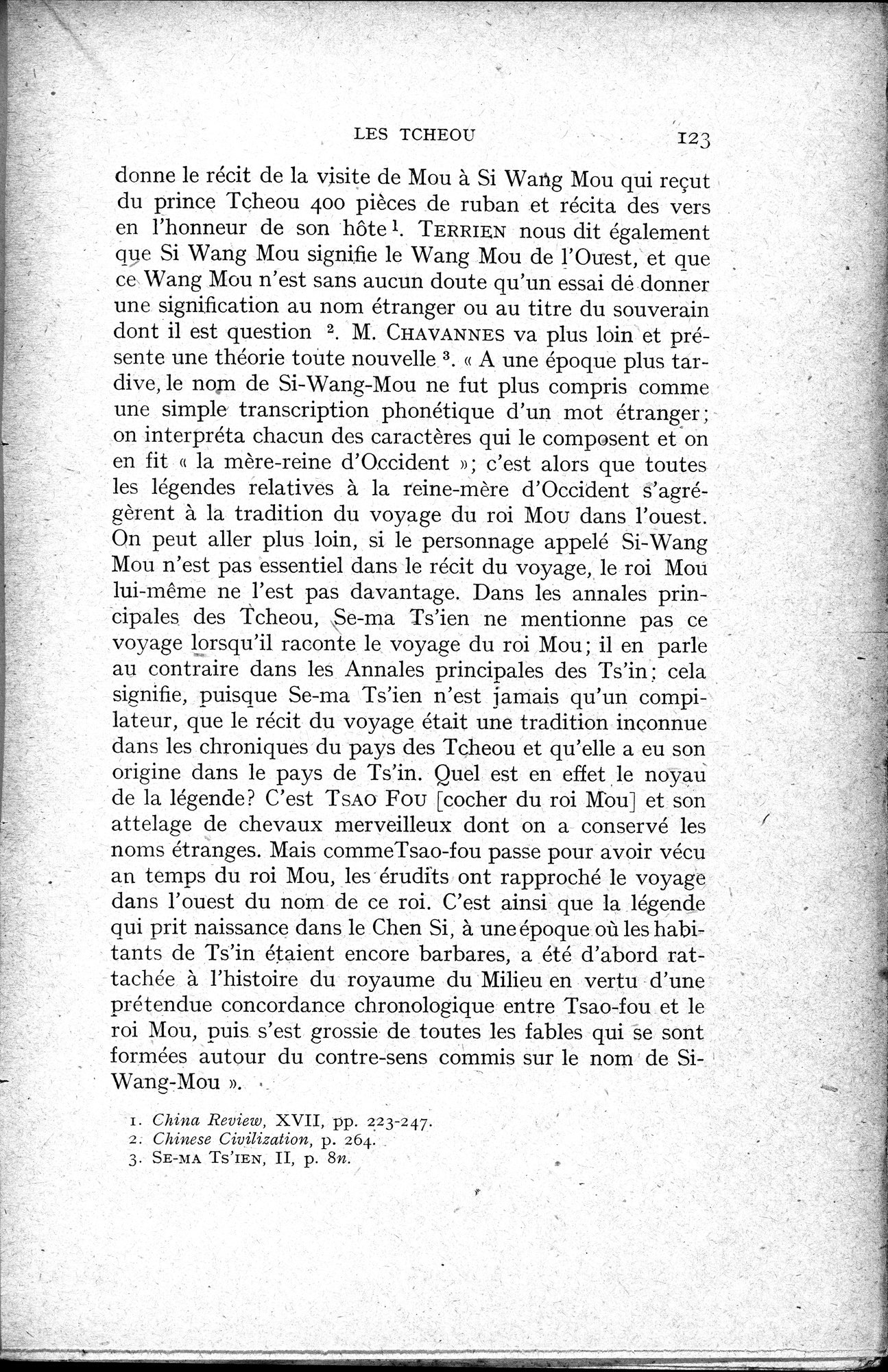 Histoire Générale de la Chine : vol.1 / 125 ページ（白黒高解像度画像）