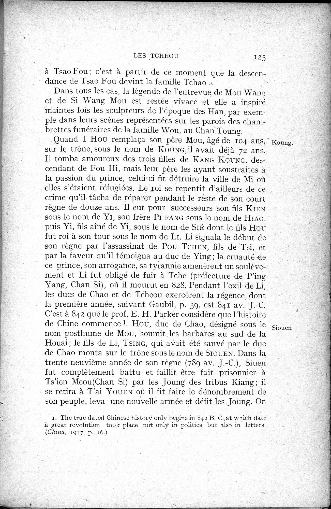 Histoire Générale de la Chine : vol.1 / 127 ページ（白黒高解像度画像）