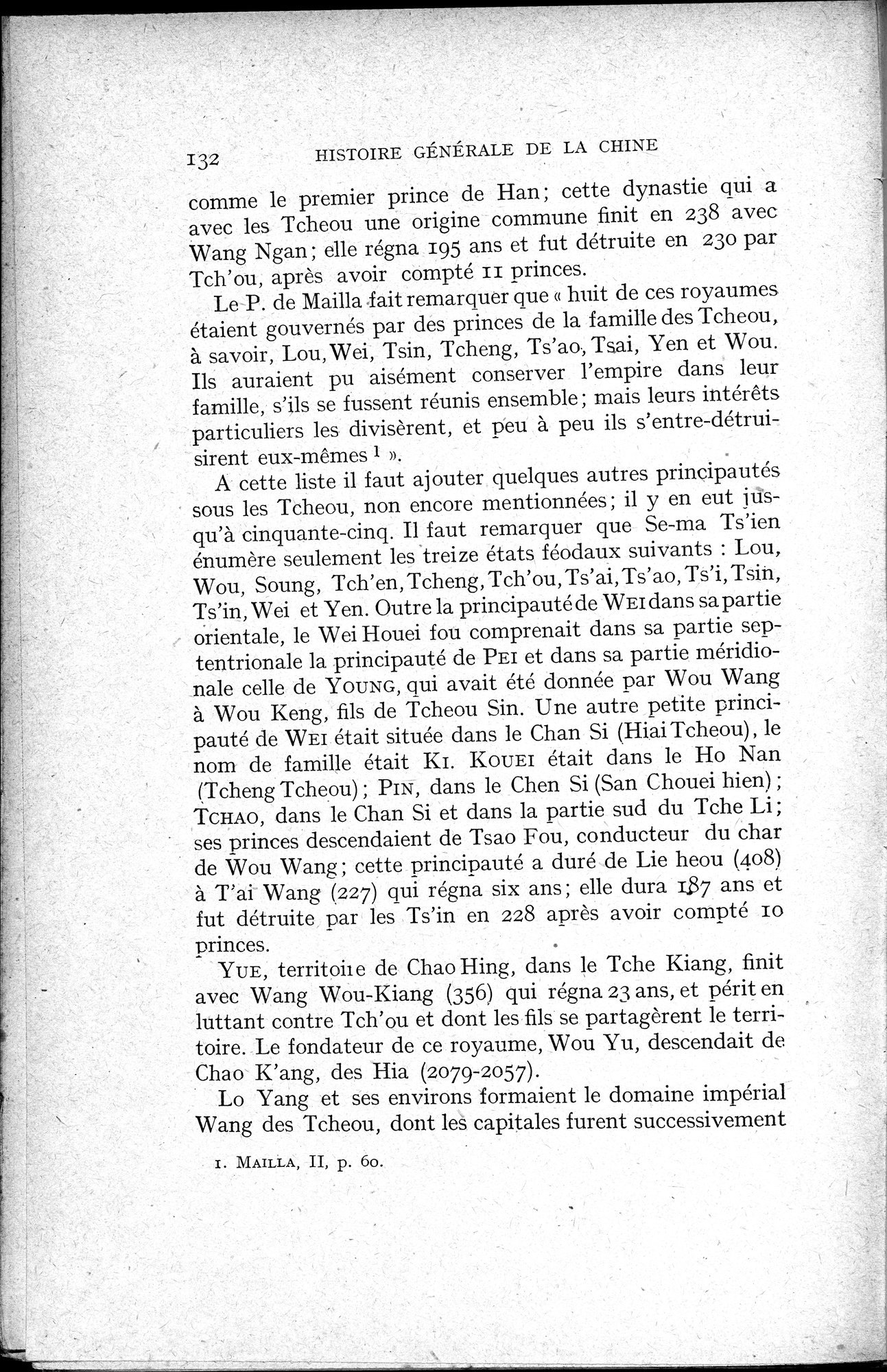 Histoire Générale de la Chine : vol.1 / 134 ページ（白黒高解像度画像）